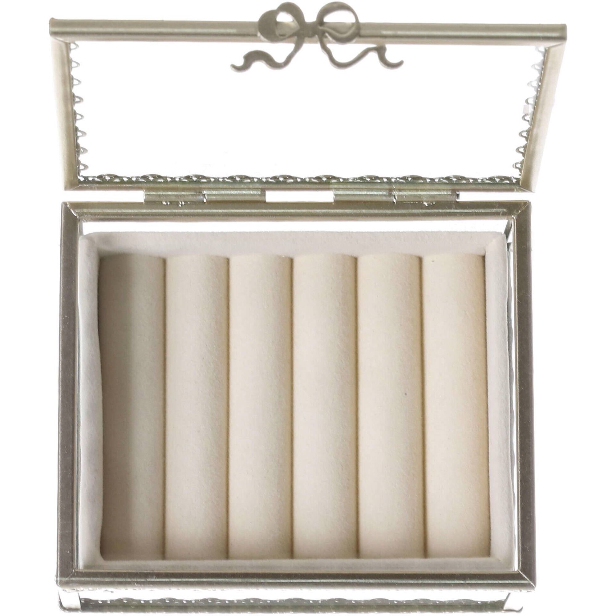 Caixa J&oacute;ias Dourada Quadrada Kasa