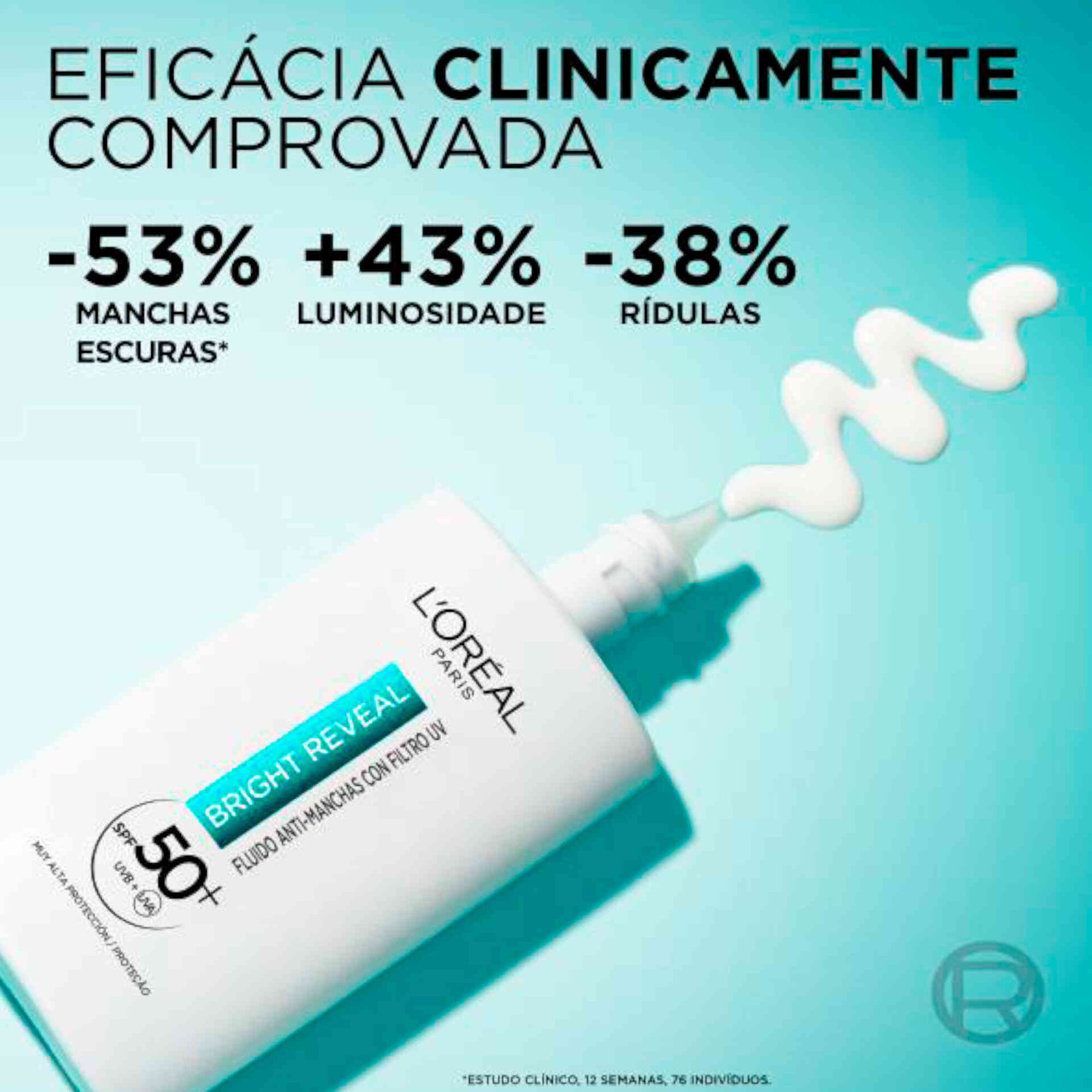 Fluído Rosto Hidratante Bright Reveal FPS50+ Anti-manchas Fluído Rosto Hidratante Bright Reveal FPS50+ Anti-manchas