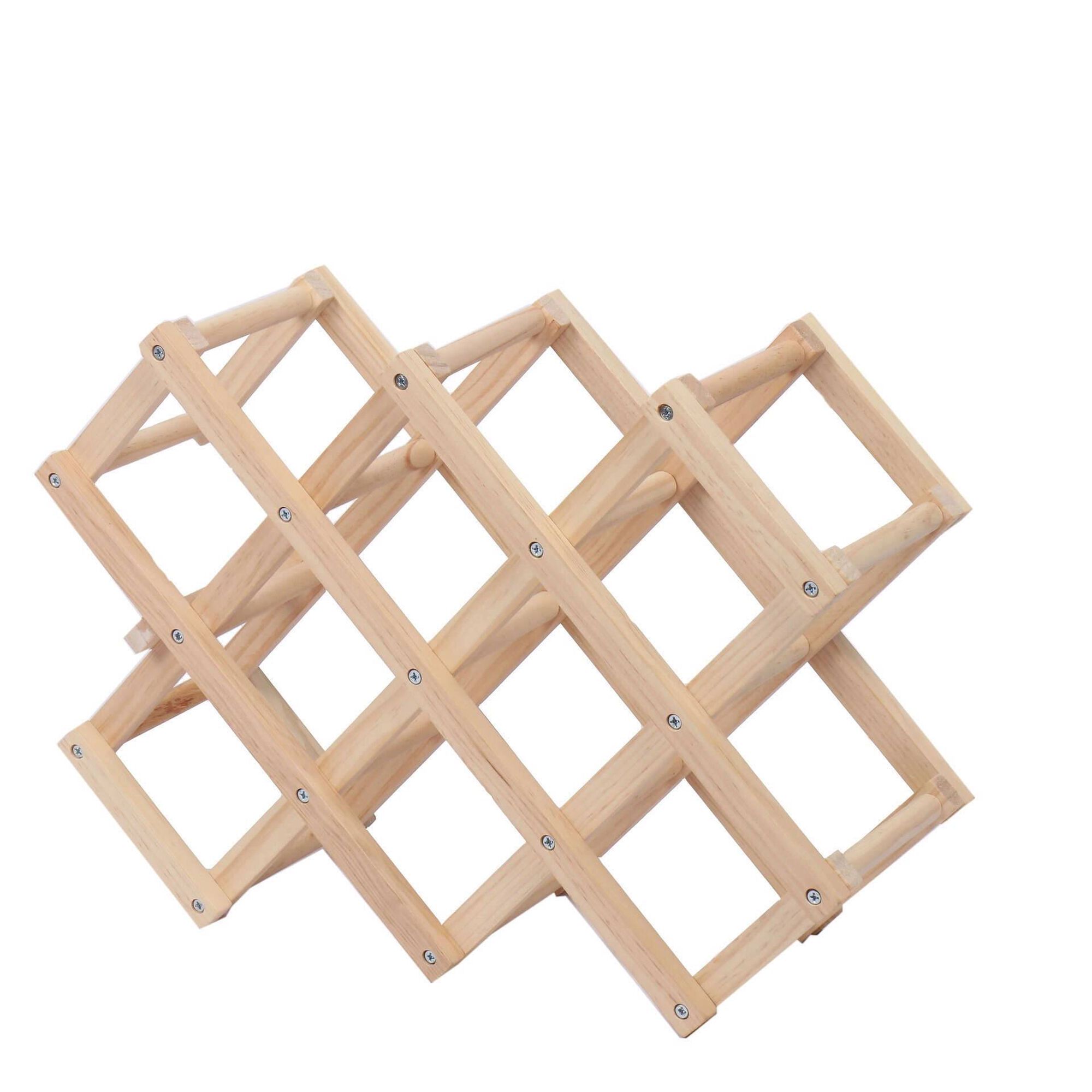 Garrafeira Madeira para 10 Garrafas Natural