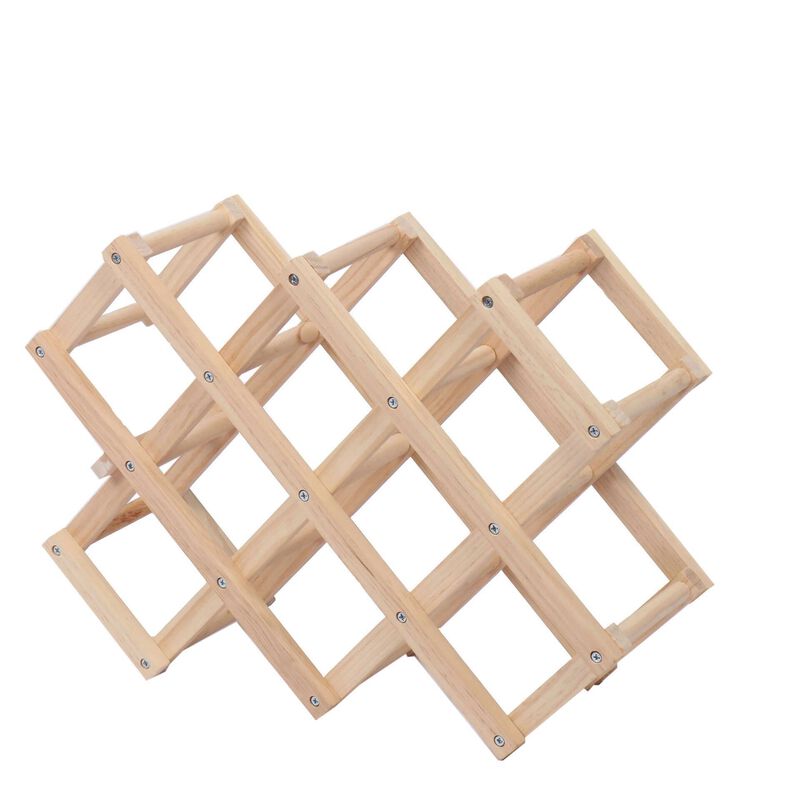 Garrafeira Madeira para 10 Garrafas Natural Kasa