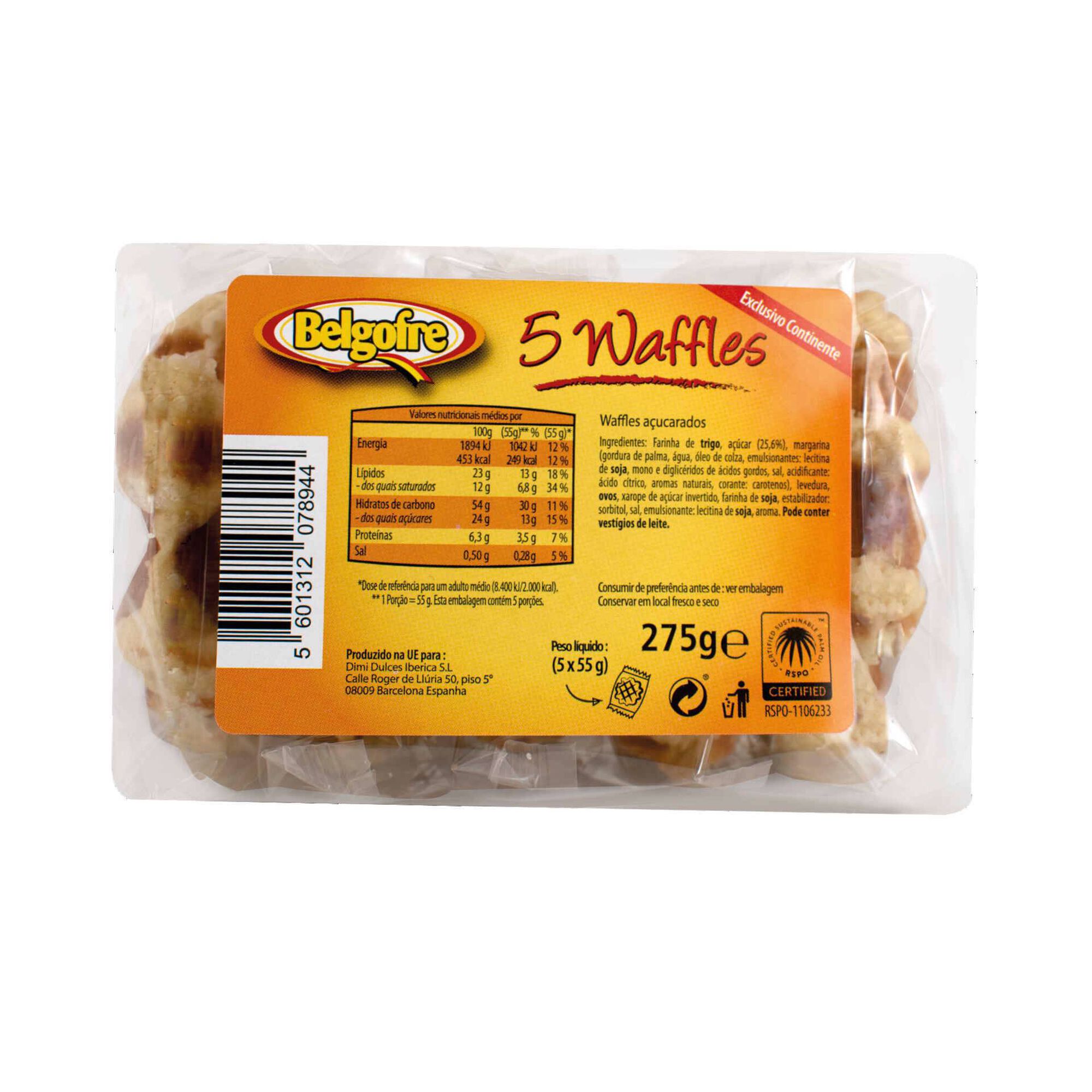 Waffles Açucarados Waffles Açucarados
