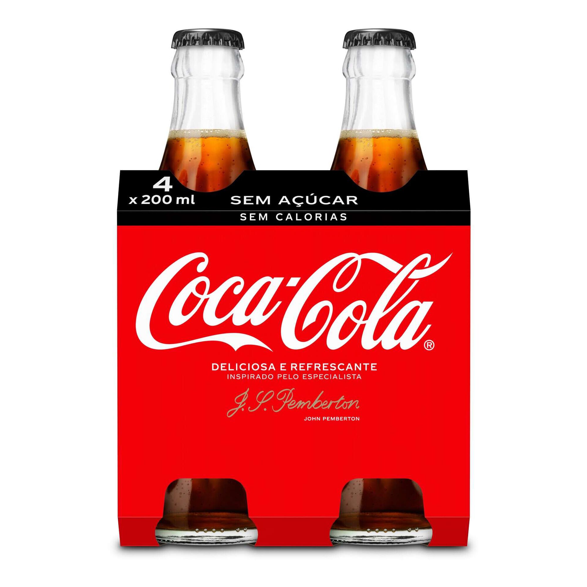 Refrigerante com G&aacute;s Cola Zero Coca-Cola
