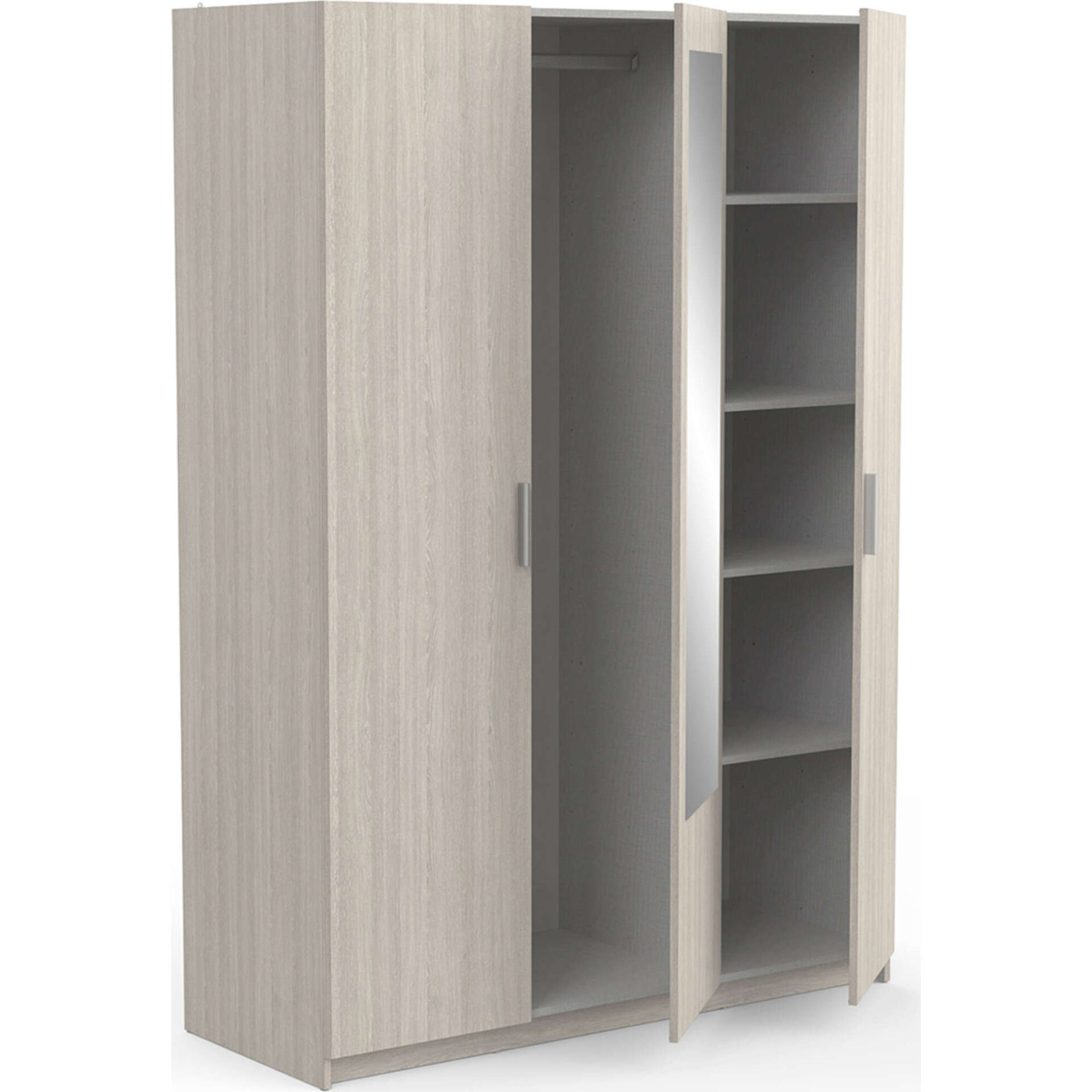 Roupeiro 3 Portas 134x51x192cm Carvalho Pricy