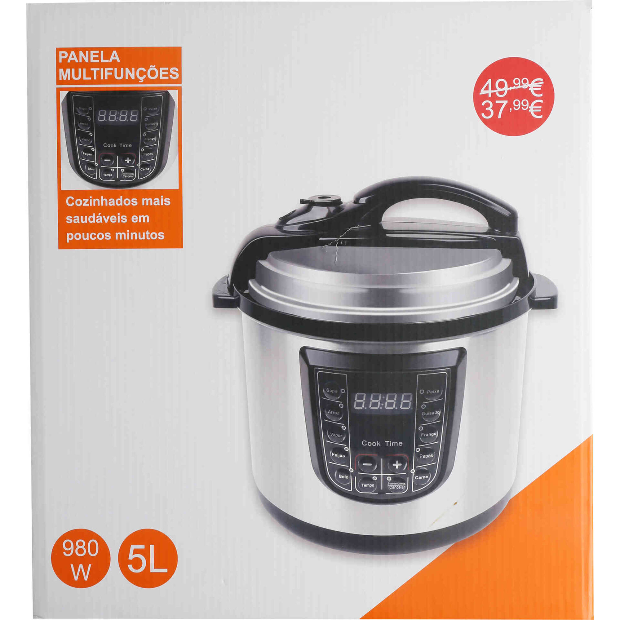 Panela Autom&aacute;tica Multifun&ccedil;&otilde;es 5L Preta Bazar&atilde;o
