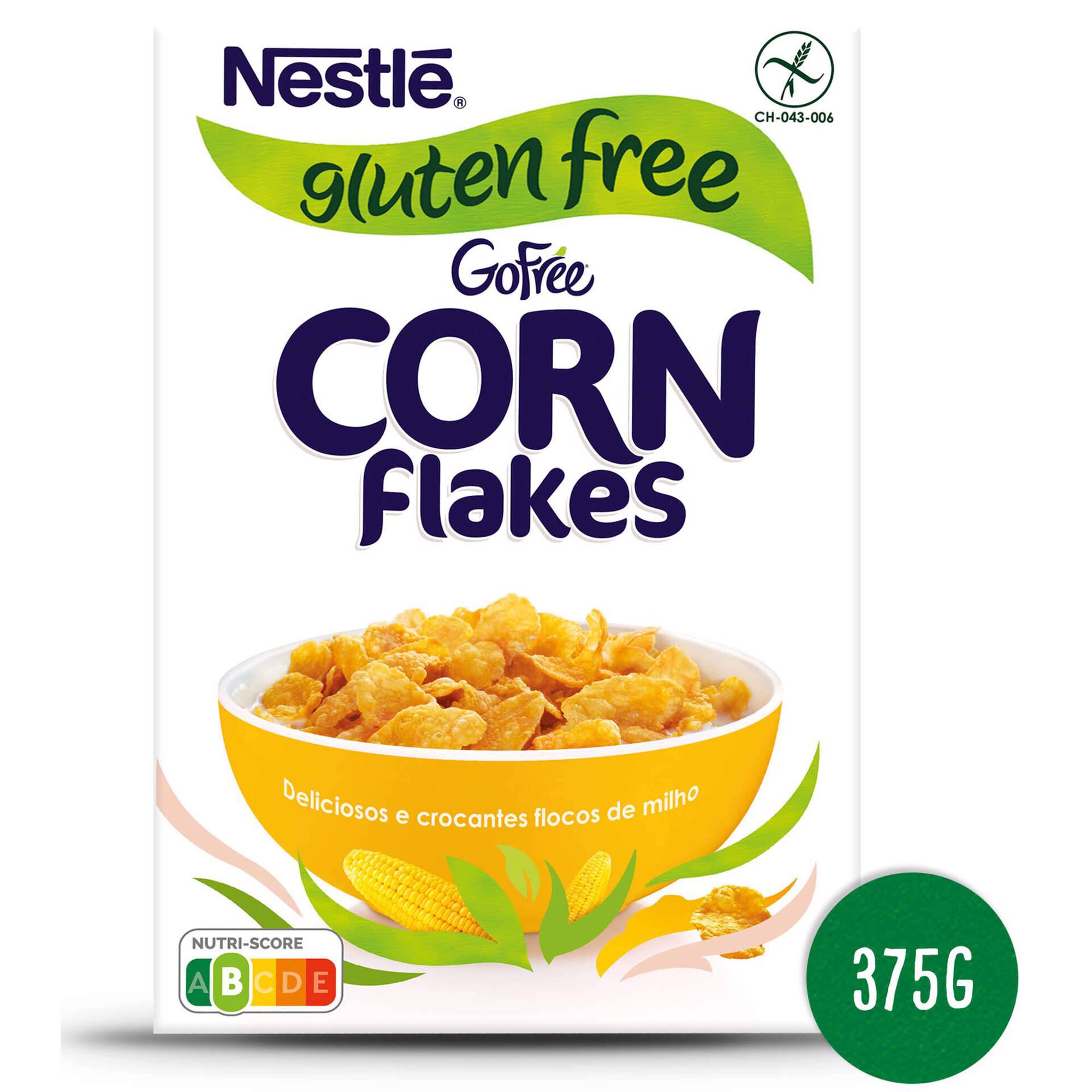 Cereais Go Free Corn Flakes sem Glúten emb. 375 gr Nestlé Continente