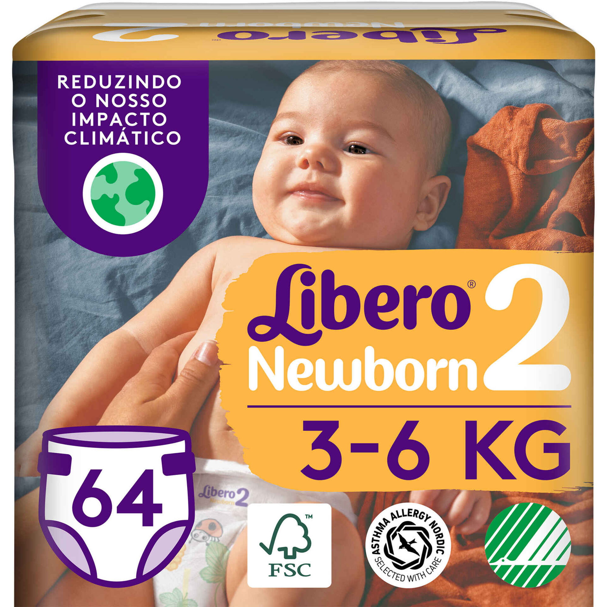 Fraldas Newborn 3-6kg T2