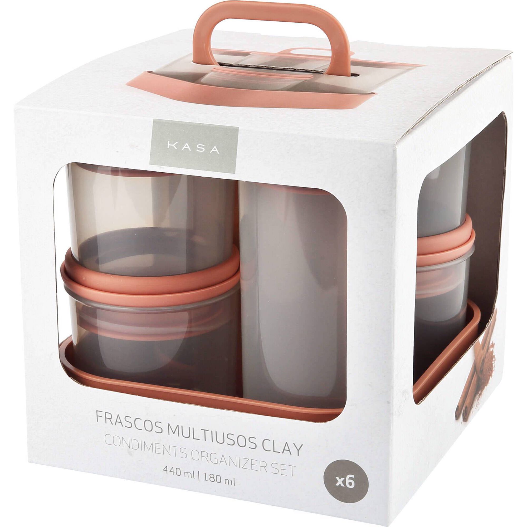 Conjunto de 6 Frascos Multiusos Clay