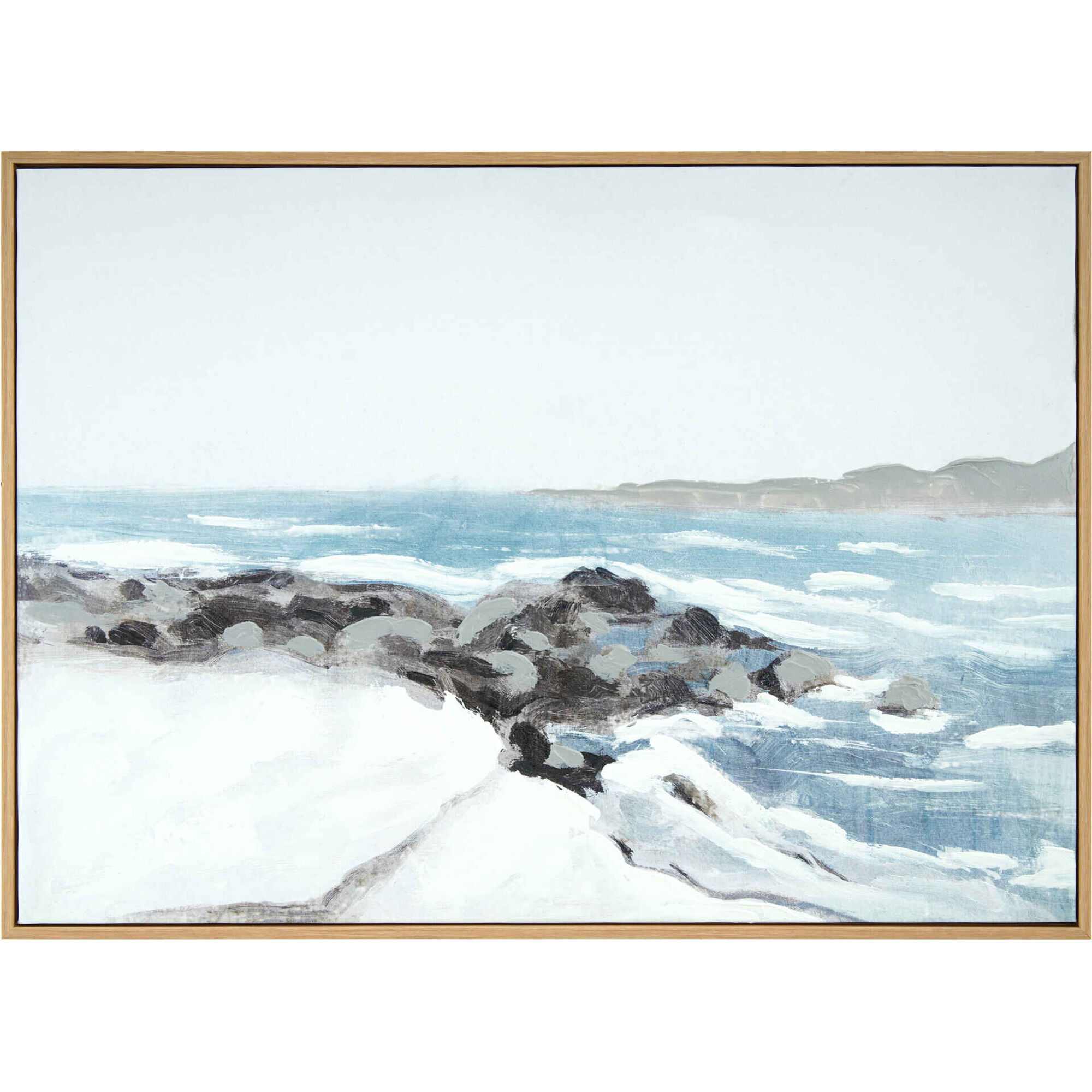 Quadro a &Oacute;leo 52x72cm Praia Kasa