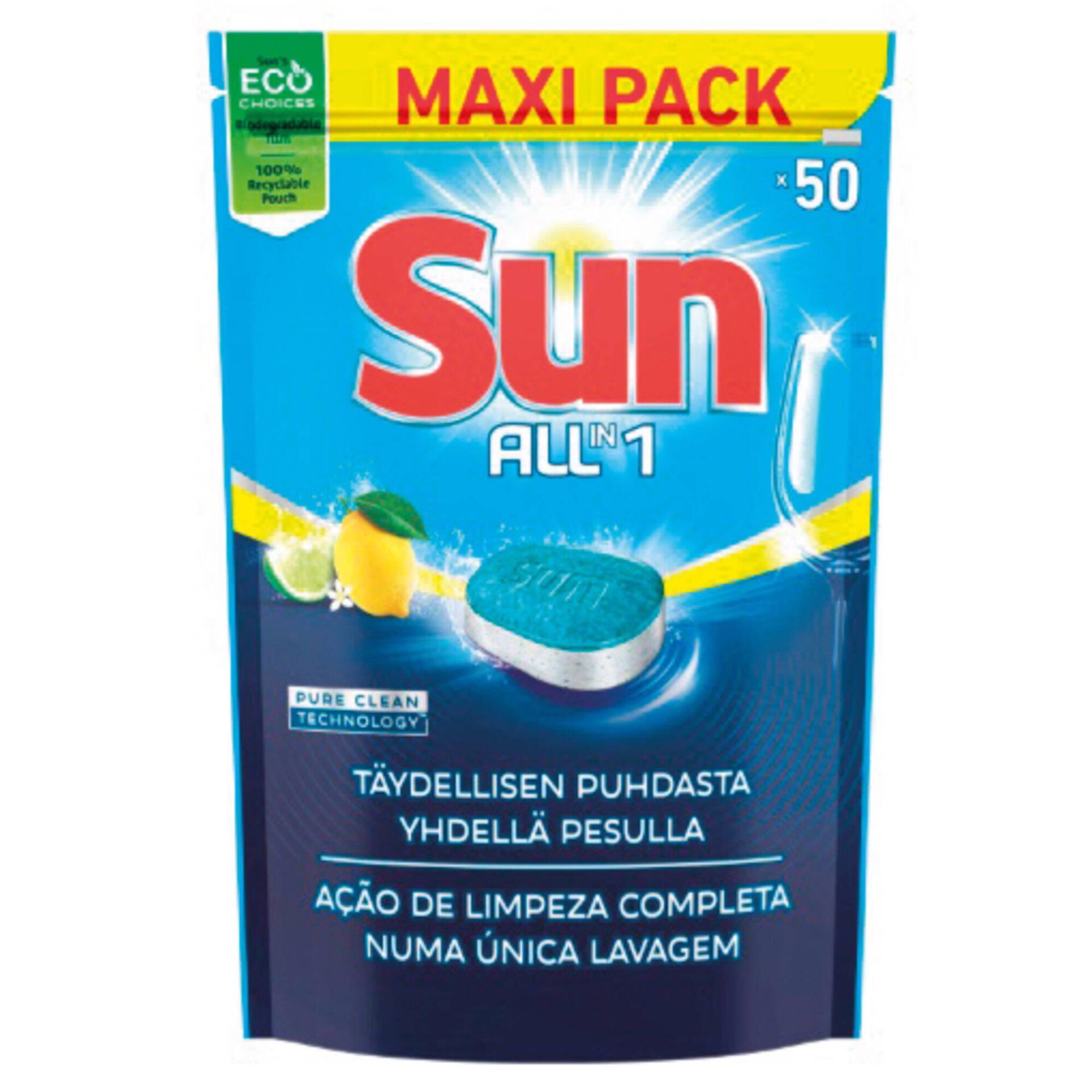 Detergente Máquina Loiça Pastilhas All in 1 Limão Detergente Máquina Loiça Pastilhas All in 1 Limão