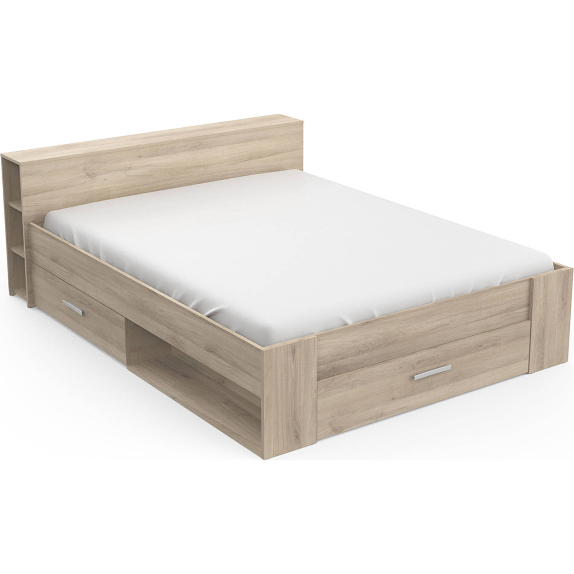 Cama Casal 169x227x74cm Carvalho Pocket Cama Casal 169x227x74cm Carvalho Pocket