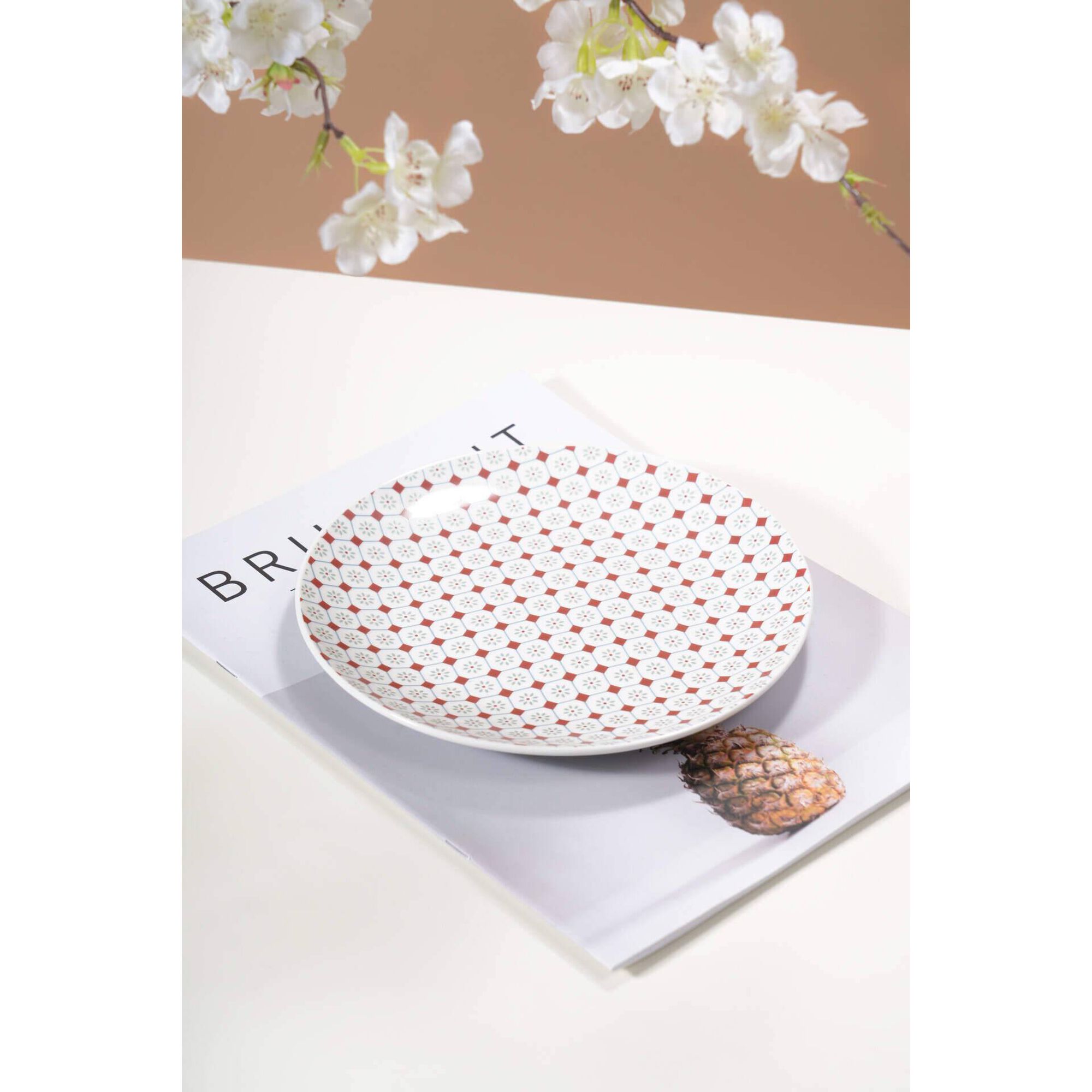 Prato Tijolo com Motivos Prato Tijolo com Motivos