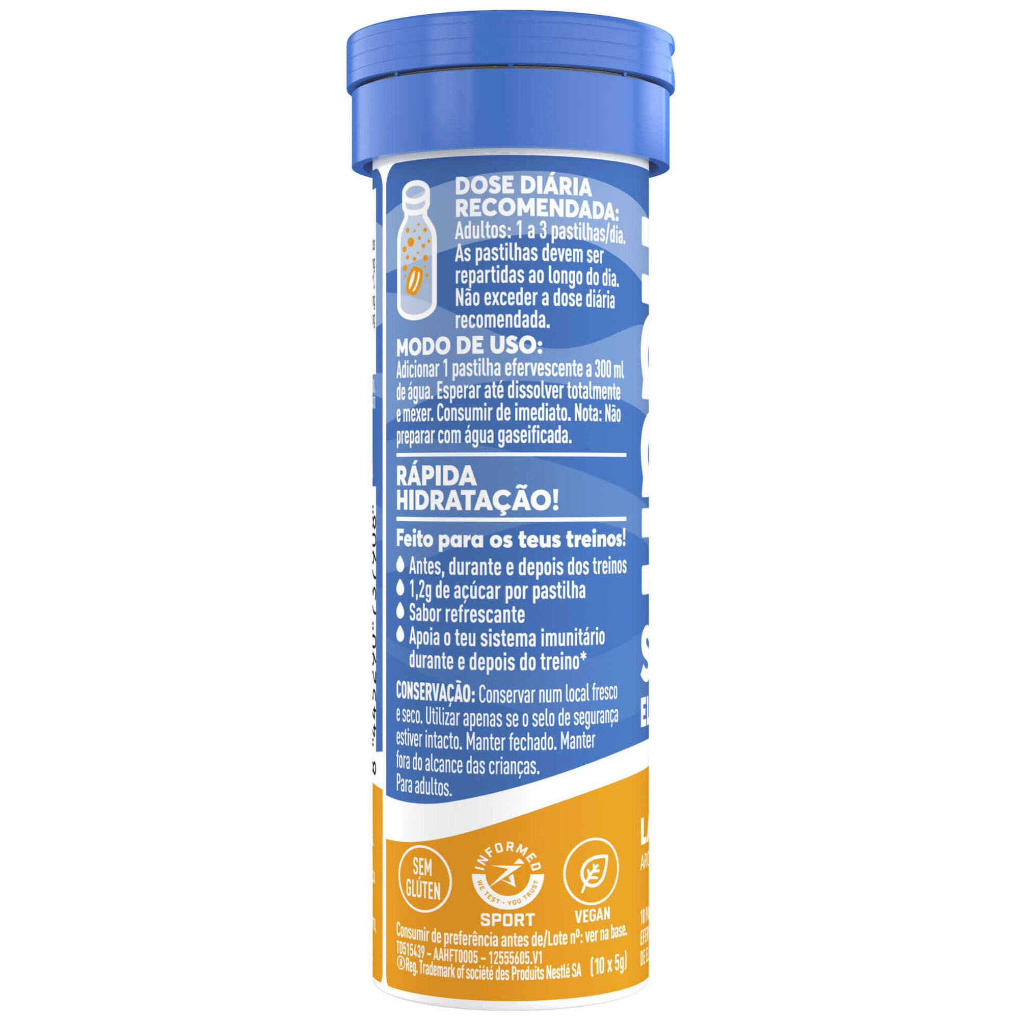 Pastilhas Efervescentes de Eletr&oacute;litos Laranja Nuun