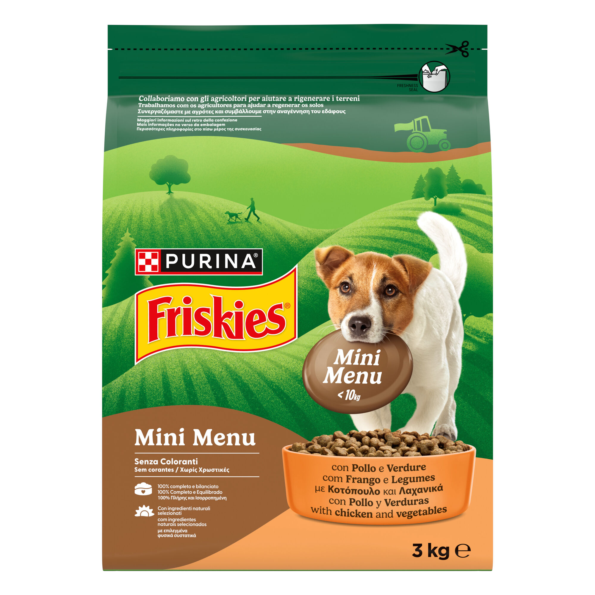 Ra&ccedil;&atilde;o para C&atilde;o Adulto Mini Menu Frango e Legumes Purina Friskies