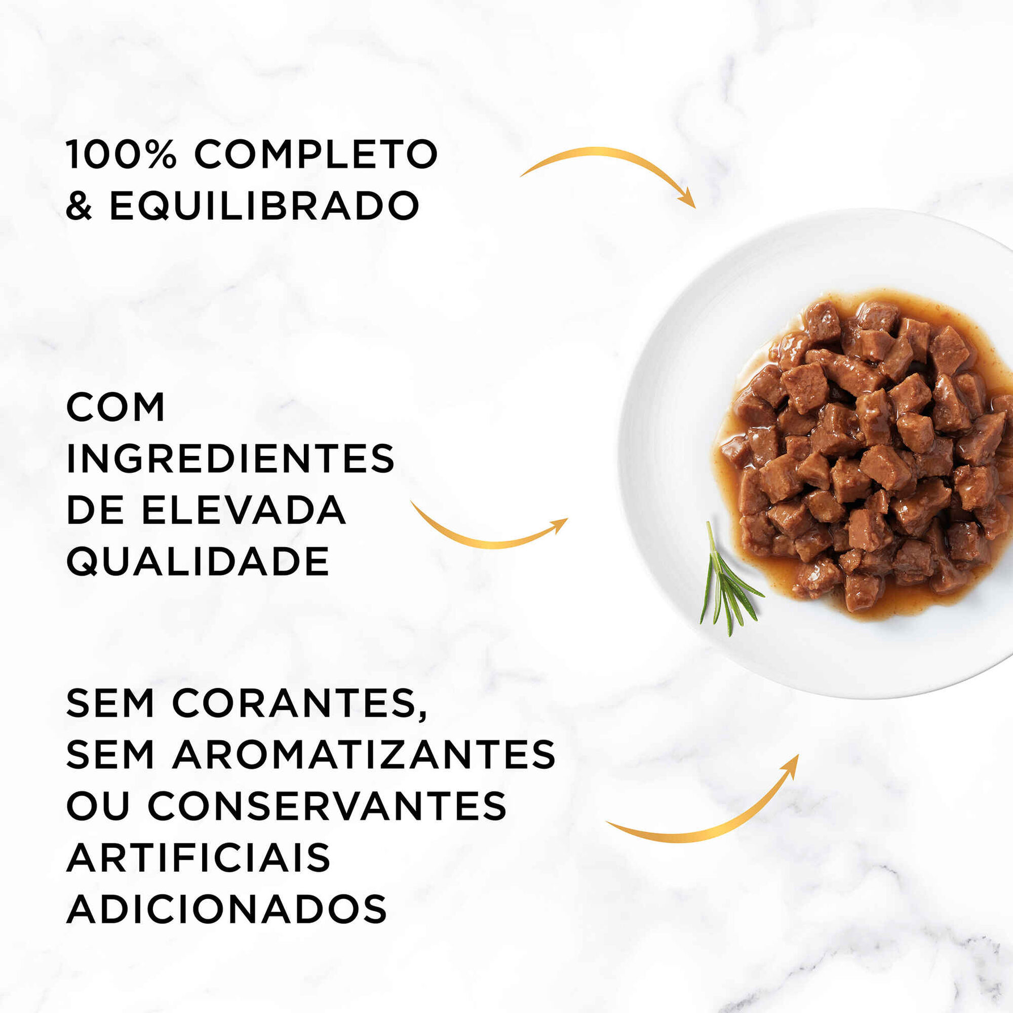 Comida Húmida para Gato Adulto Pedacinhos em Molho Vaca