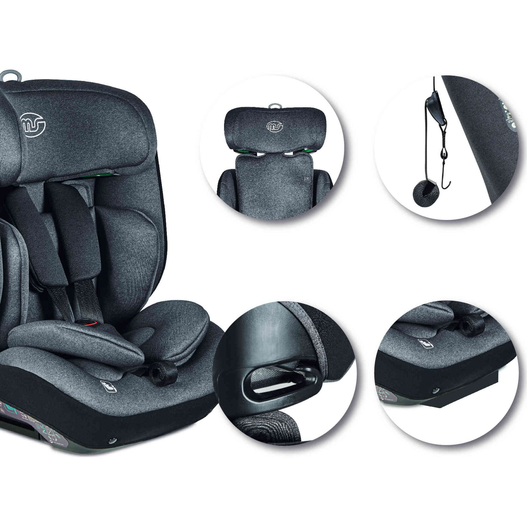 Cadeira Auto I-Size 76-150cm Preta Bari