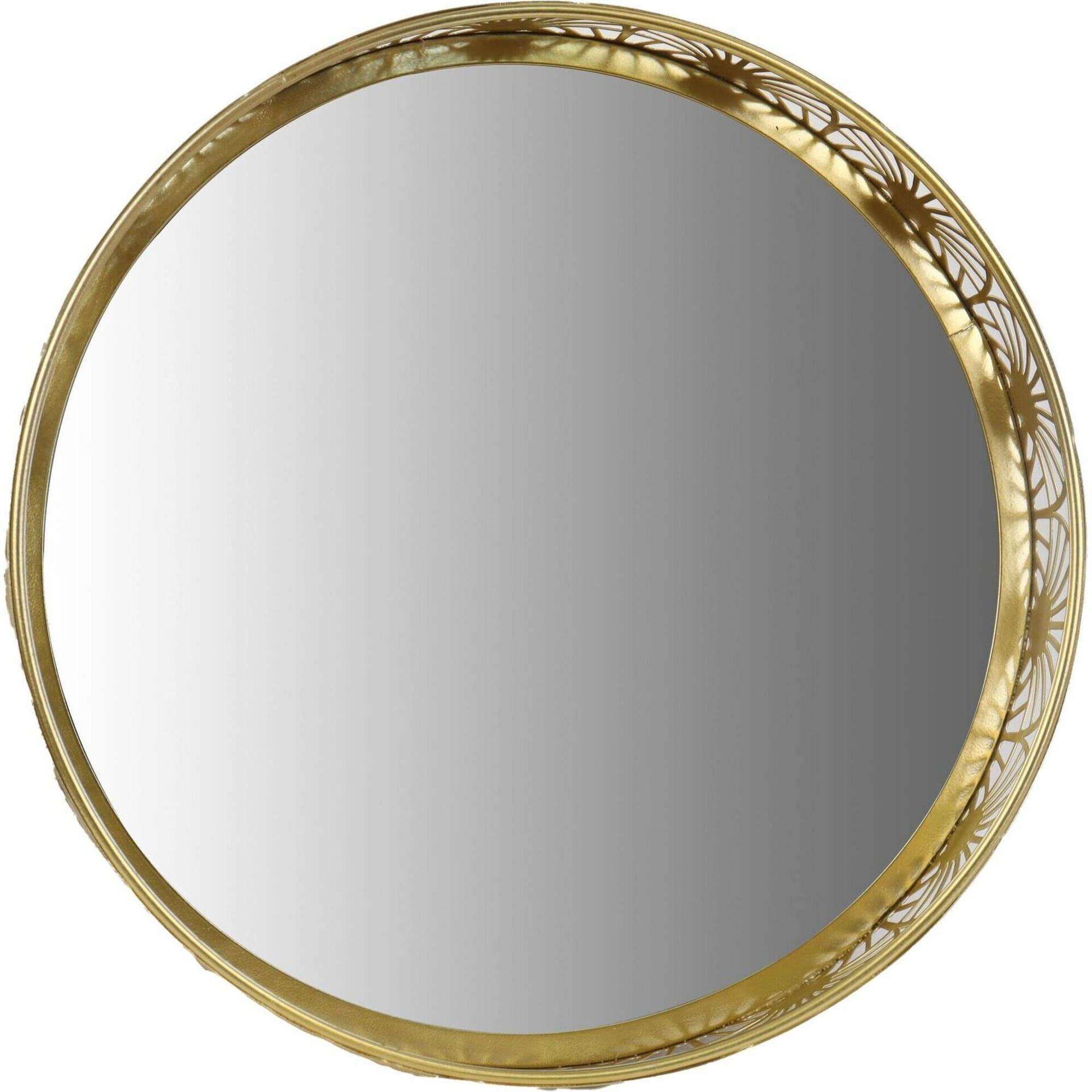 Tabuleiro Redondo Dourado 25cm Kasa