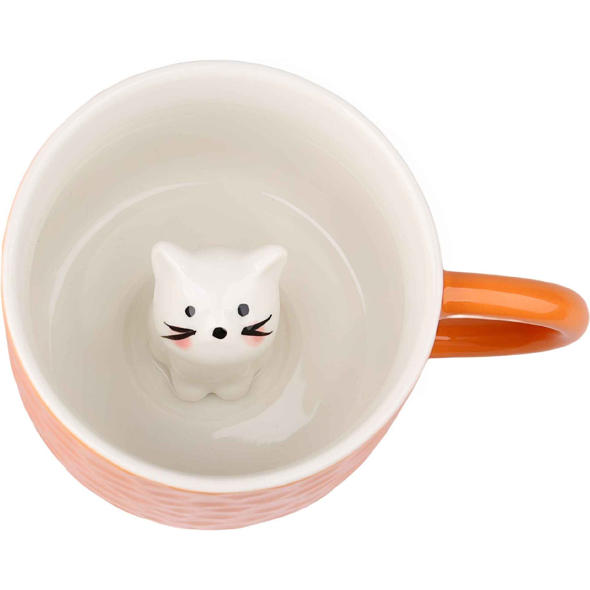 Caneca 320ml Gato no Interior Laranja Kasa