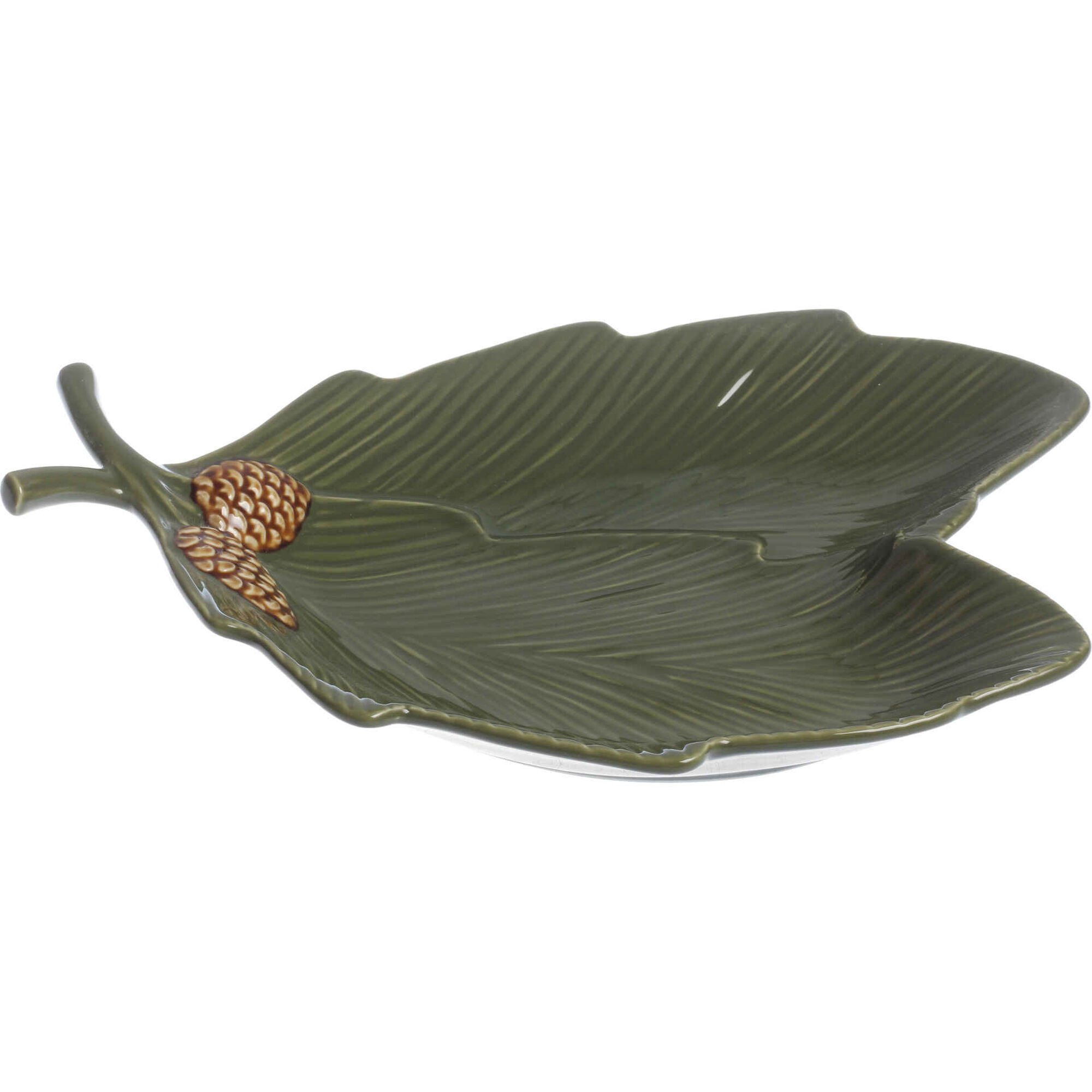 Travessa 27cm Folha Pinha Kasa