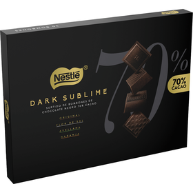 Bombons de Chocolate Negro e Flor de Sal, Avelã e Laranja Dark Sublime Bombons de Chocolate Negro e Flor de Sal, Avelã e Laranja Dark Sublime