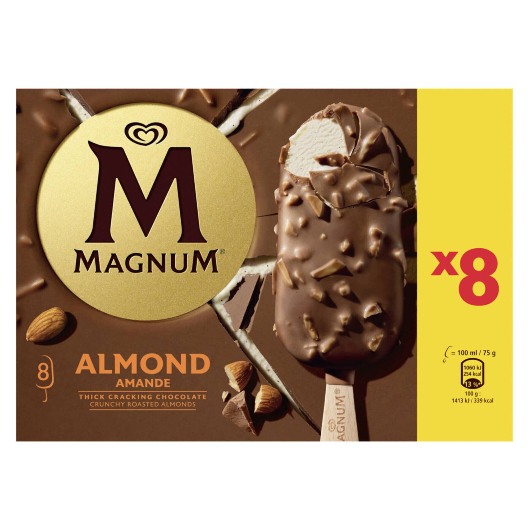 Gelado Chocolate com Am&ecirc;ndoas Magnum