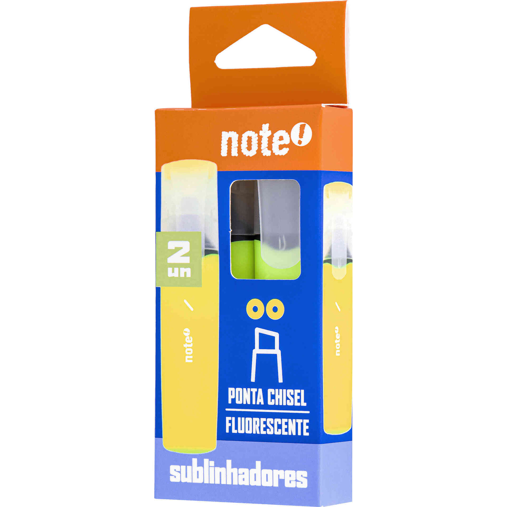 Conjunto 2 Sublinhadores Fluorescentes Amarelos Note!