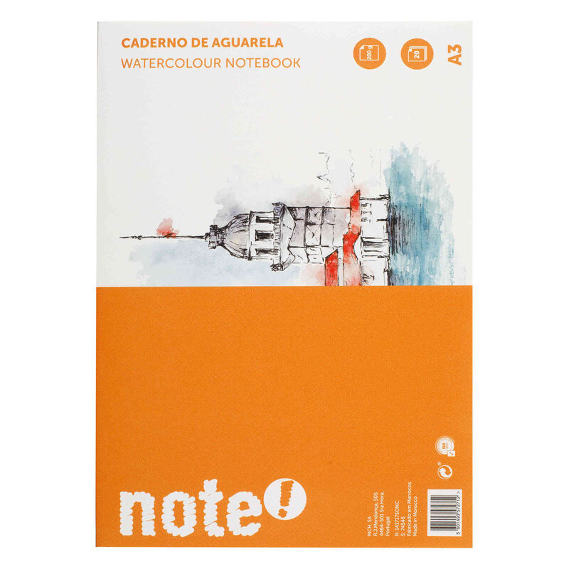Caderno de Aguarela A3 Note!