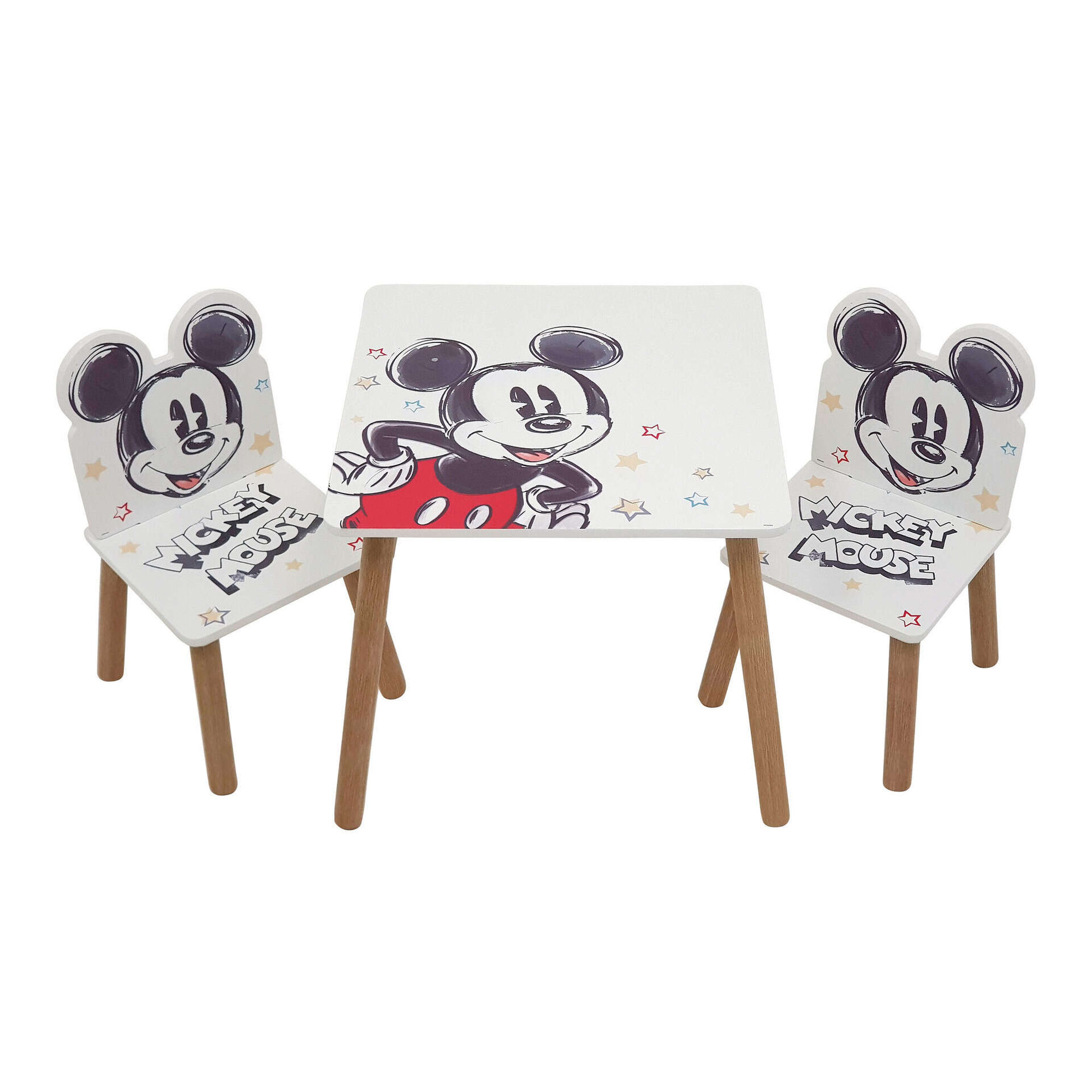 Conjunto Mesa e 2 Cadeiras Madeira Mickey