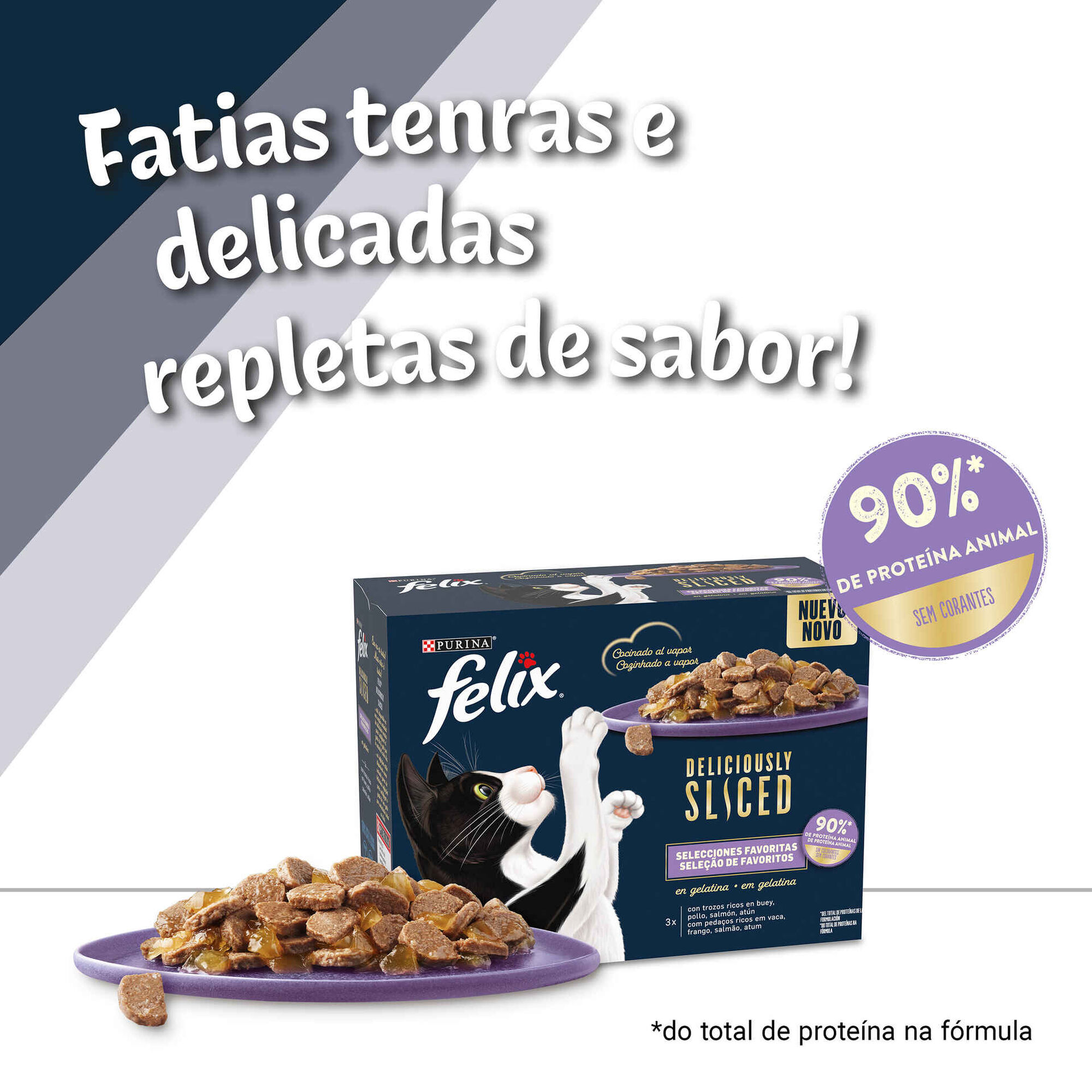 Comida Húmida para Gato Adulto Deliciously Sliced Seleção Favoritos Comida Húmida para Gato Adulto Deliciously Sliced Seleção Favoritos