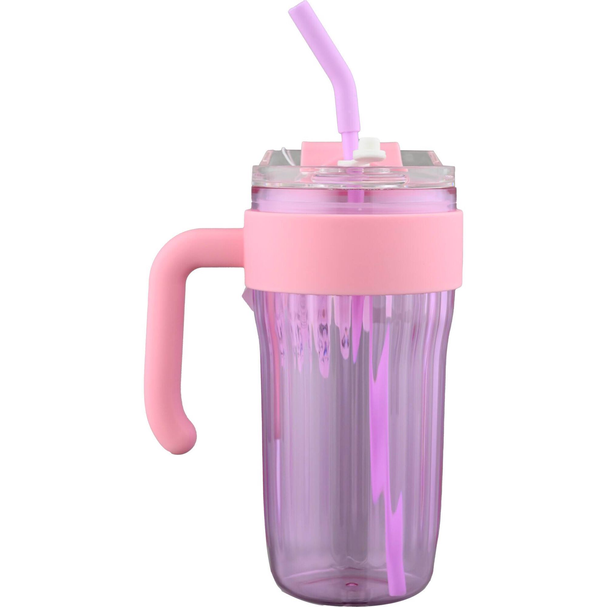 Caneca Strips 850ml Roxo e Rosa