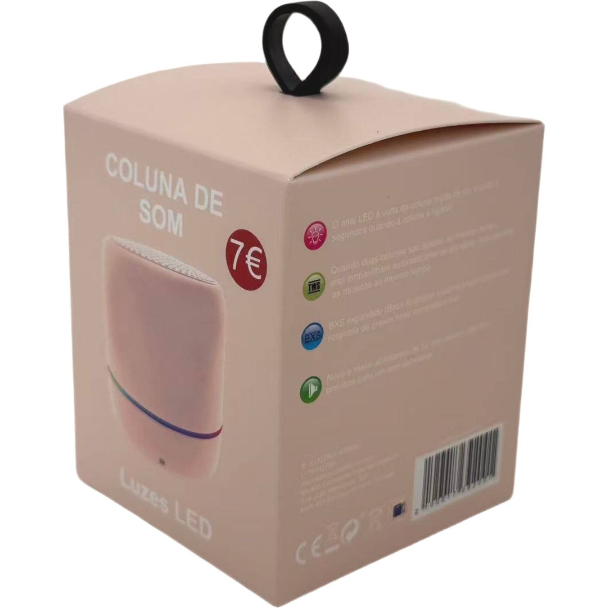 Coluna de Som Bluetooth Rosa Fusion Bazar&atilde;o