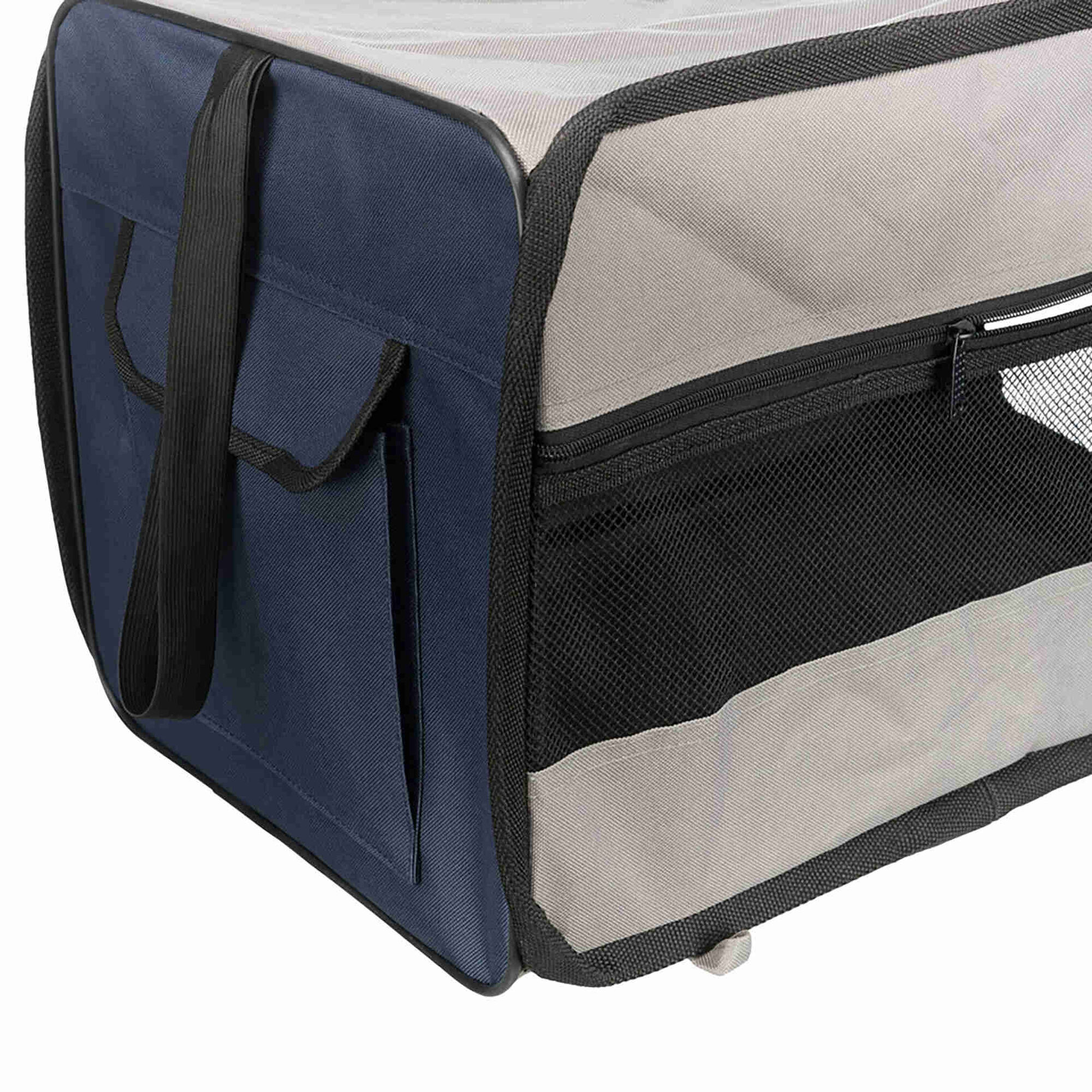 Transportadora Twister Azul e Cinza 50x52x76cm