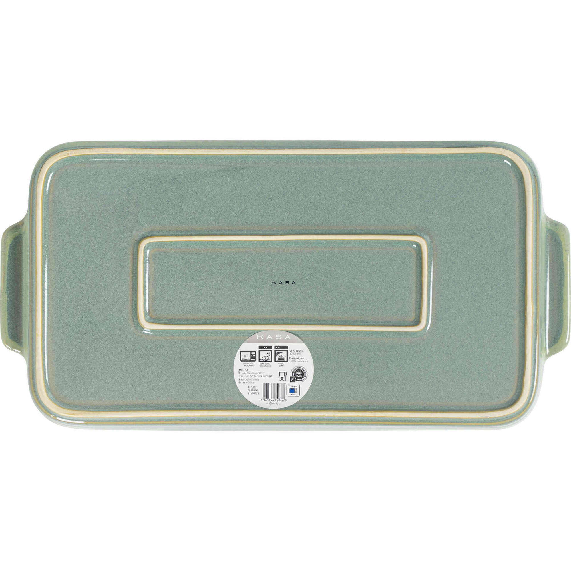 Assadeira 36x18cm Verde Kasa