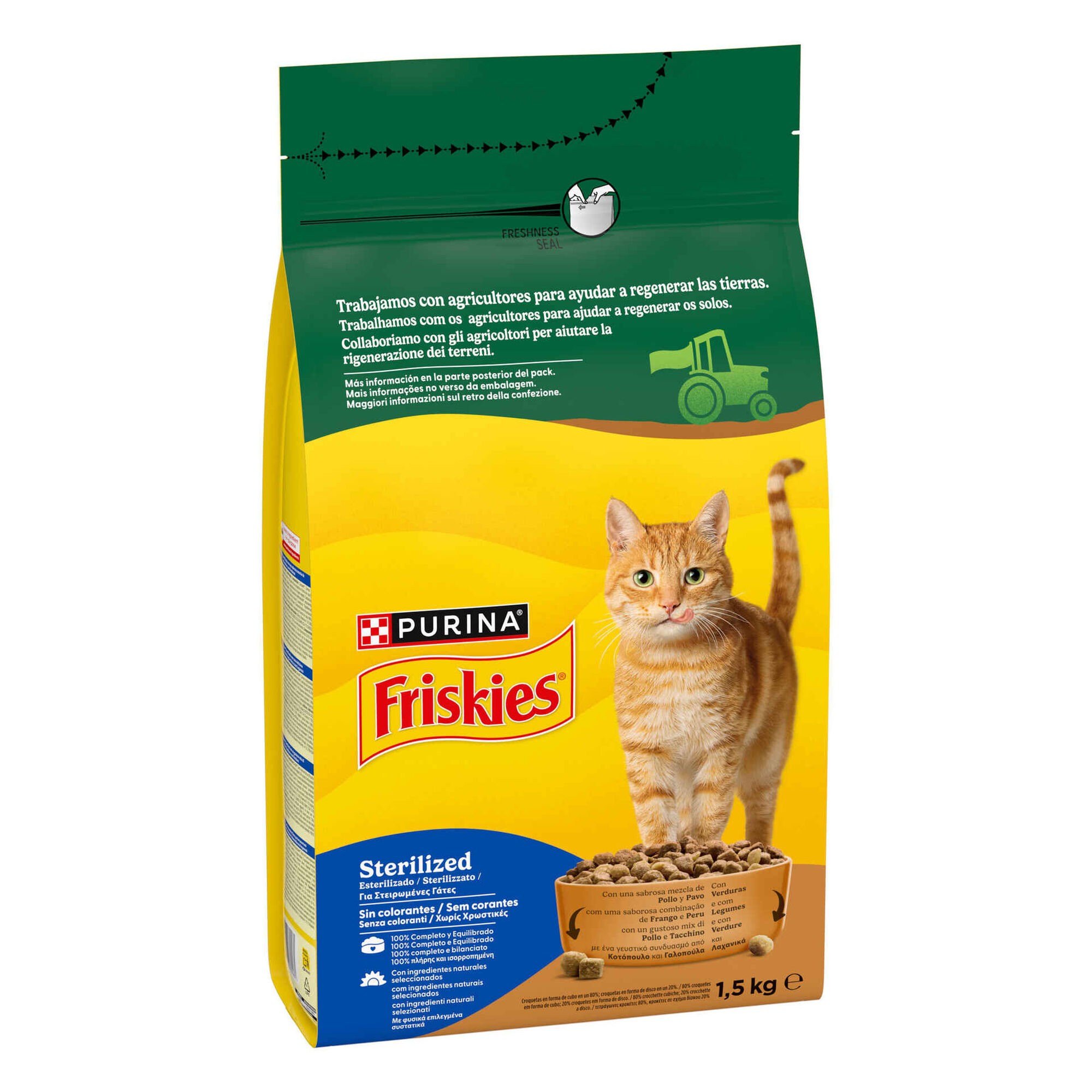 Ra&ccedil;&atilde;o para Gato Adulto Esterilizado Peru e Legumes Purina Friskies