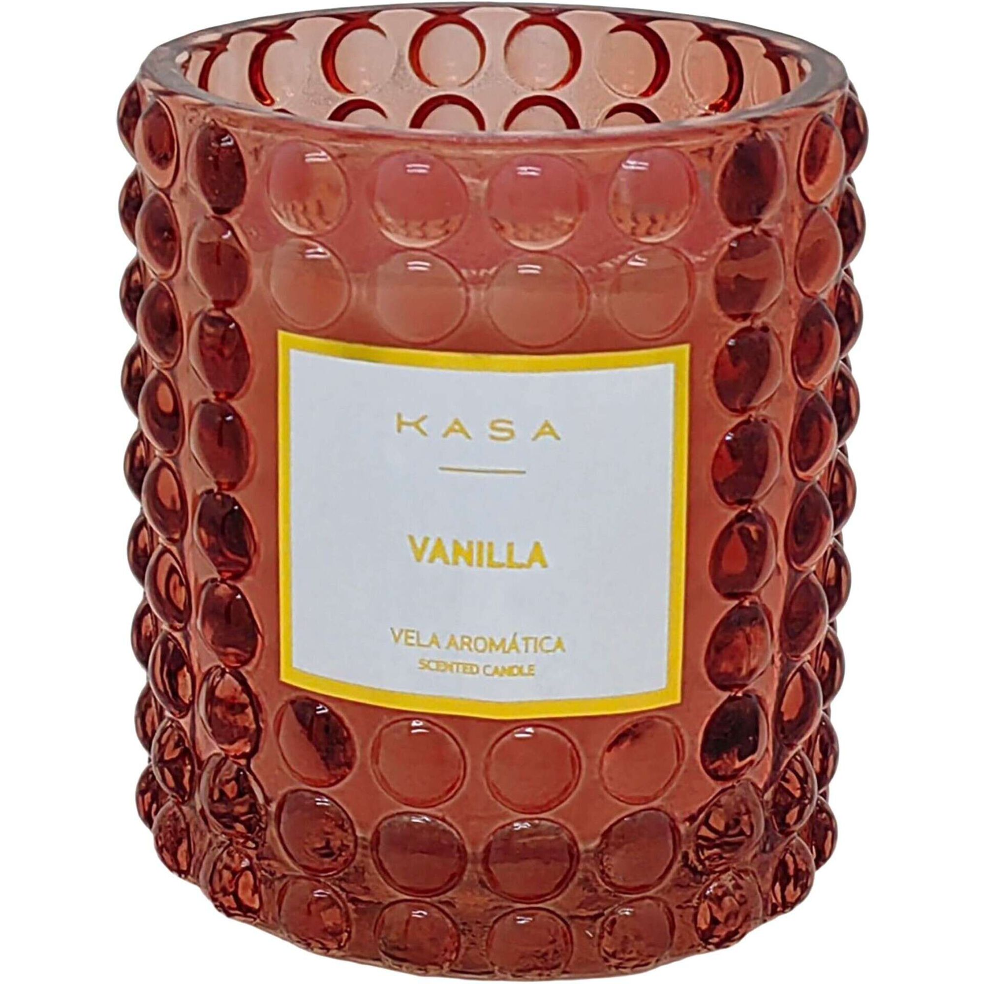 Vela em Copo Bolas 520g Terracota