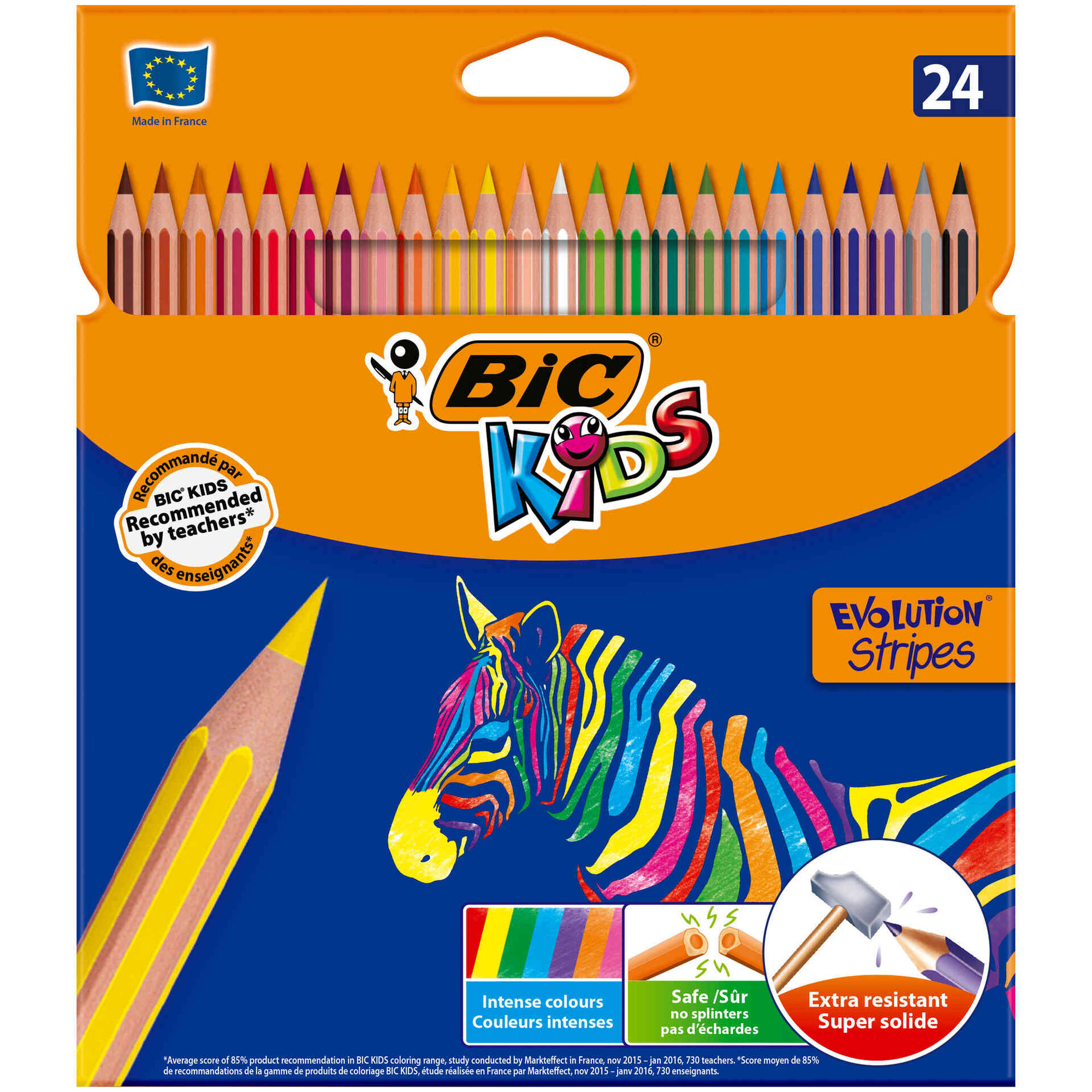 Lápis de Cor Kids Tropicolor - 24 un - Bic