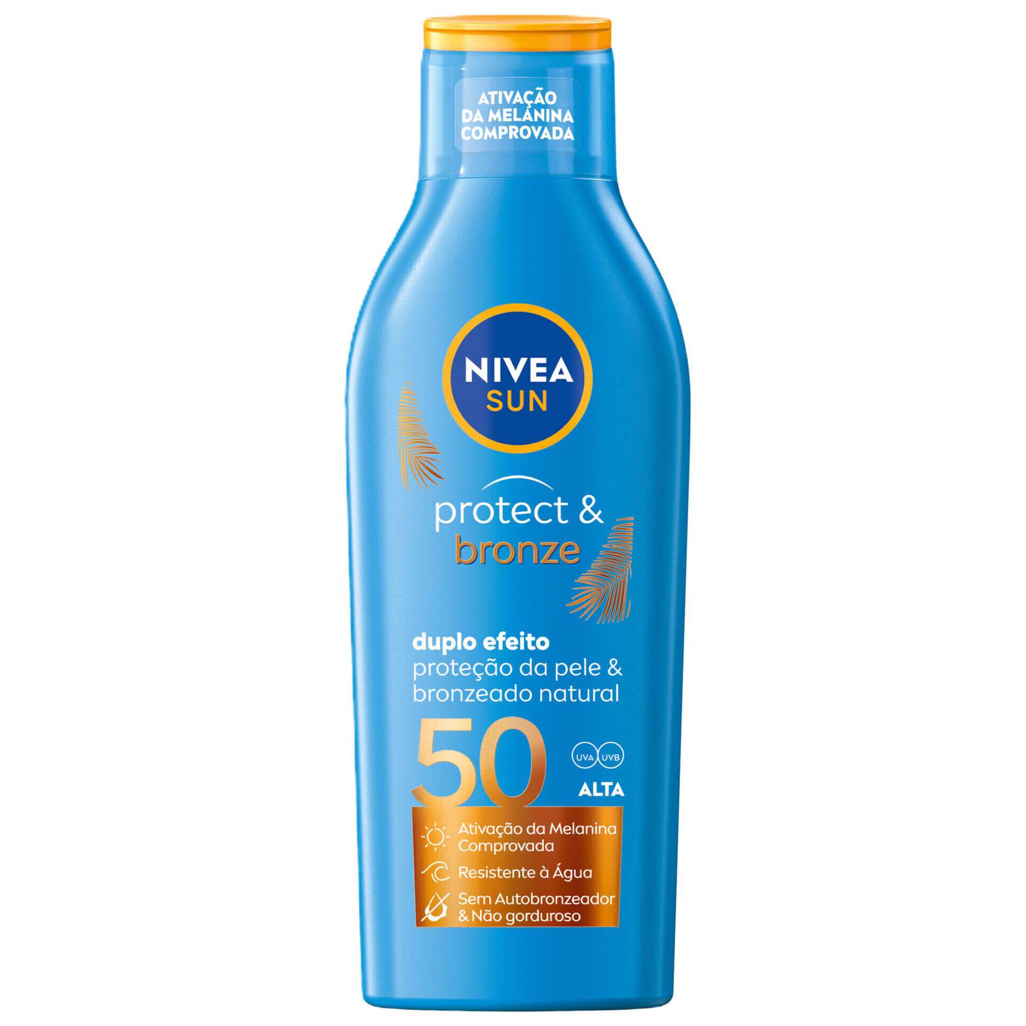 Protetor Solar Lo&ccedil;&atilde;o Protect & Bronze FPS 50 Nivea Sun