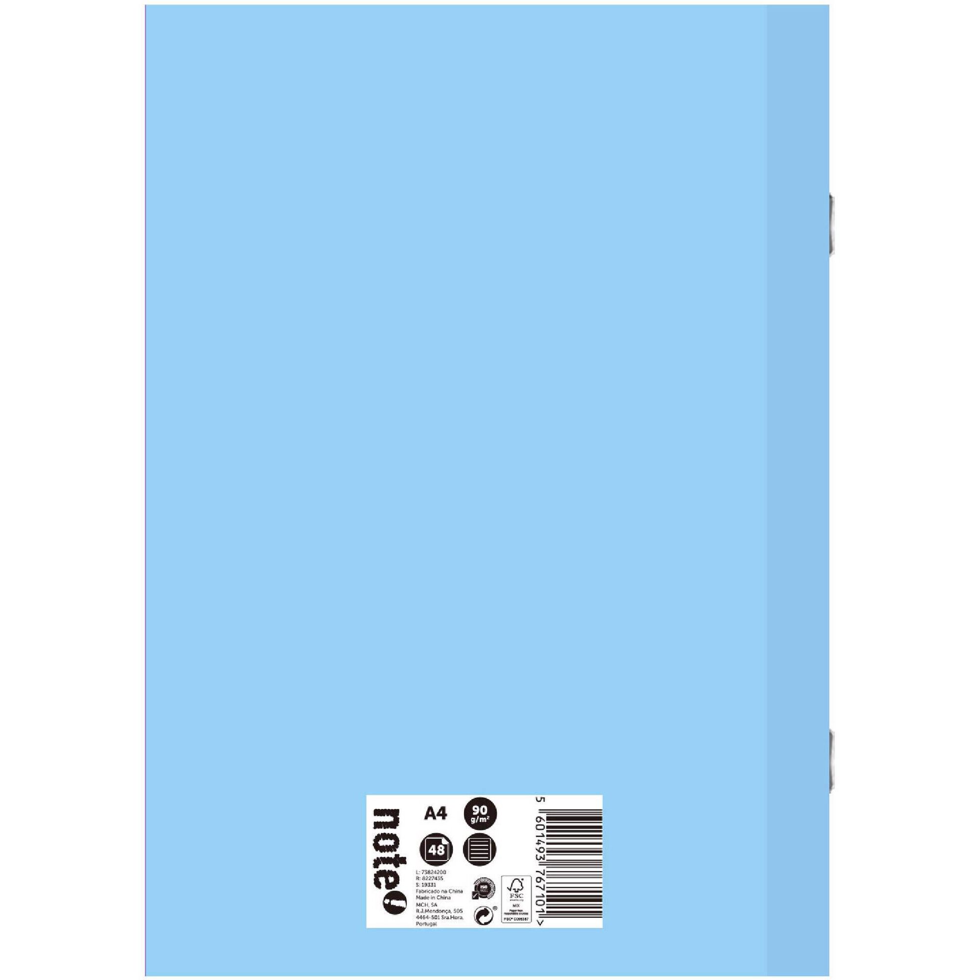 Caderno Agrafado A4 Pautado Pastel (várias cores)