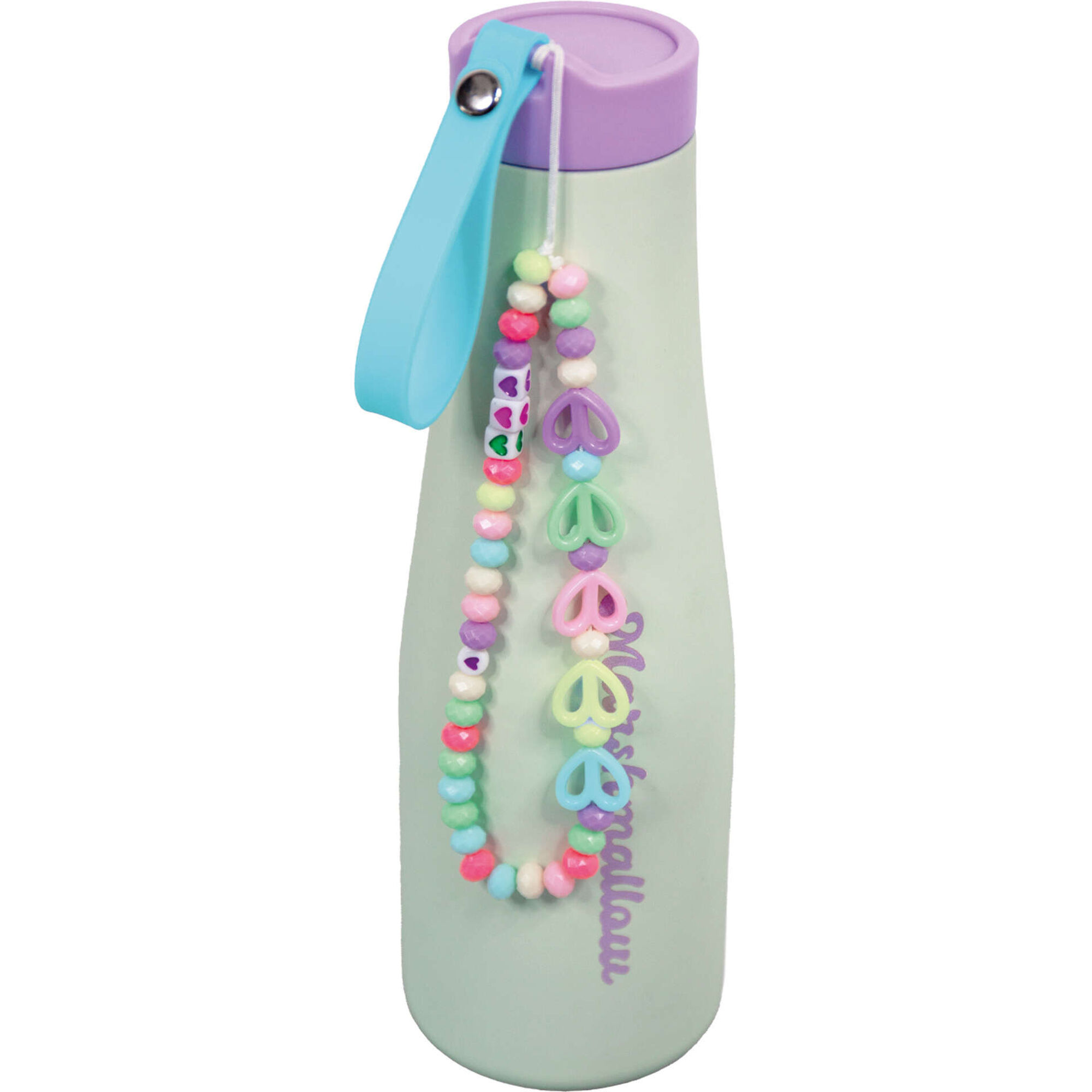 Garrafa com Chaveiro 550ml Summertime (v&aacute;rias cores) Marshmallow