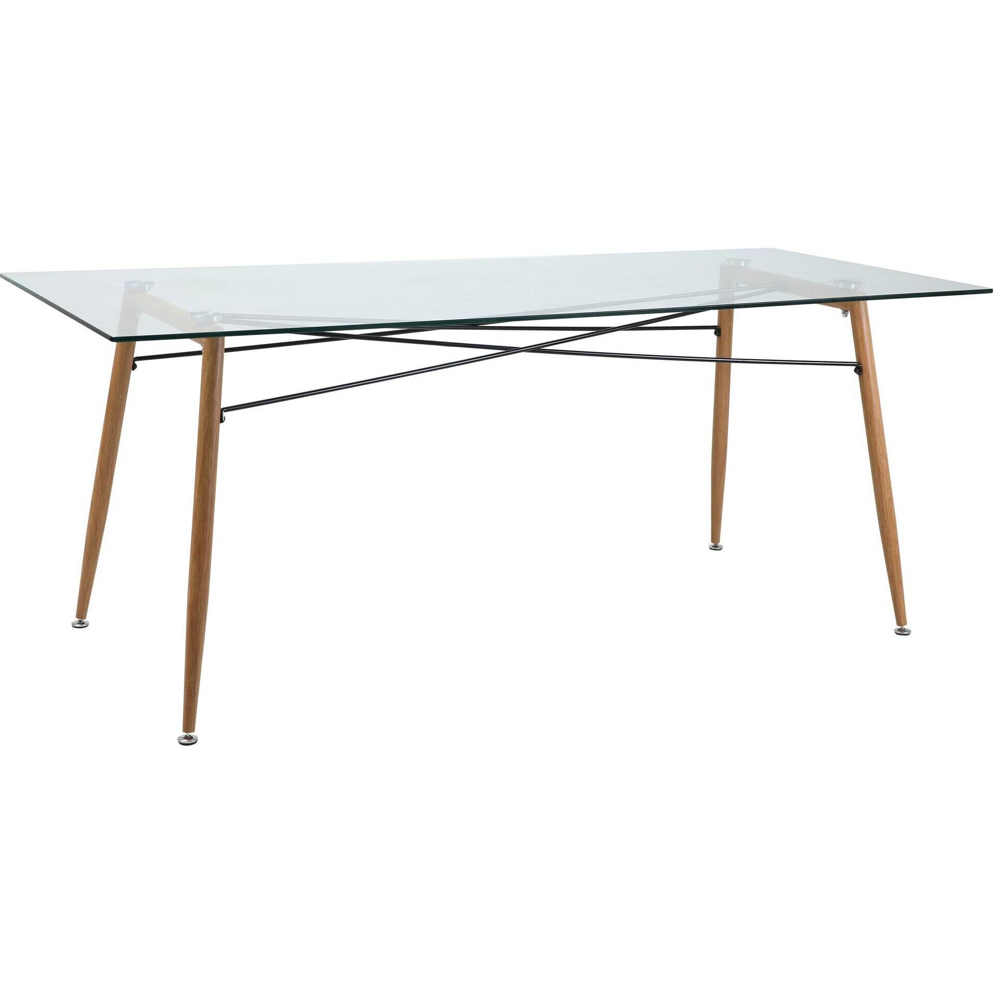 Mesa de Jantar com Tampo em Vidro Kasa