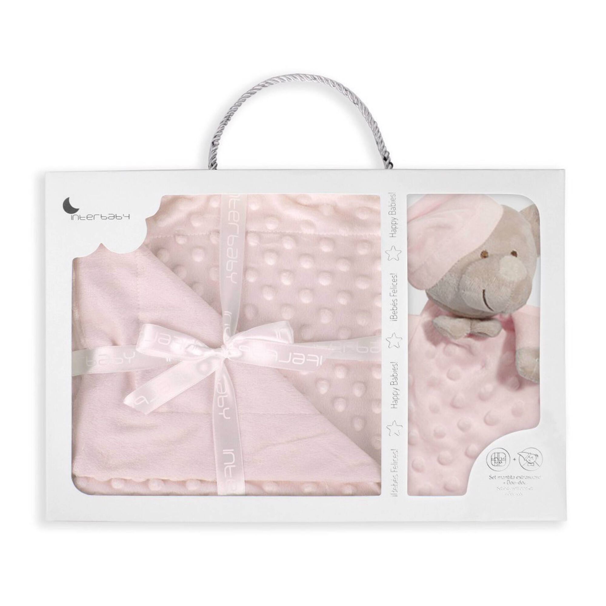 Manta e Doudou Rosa