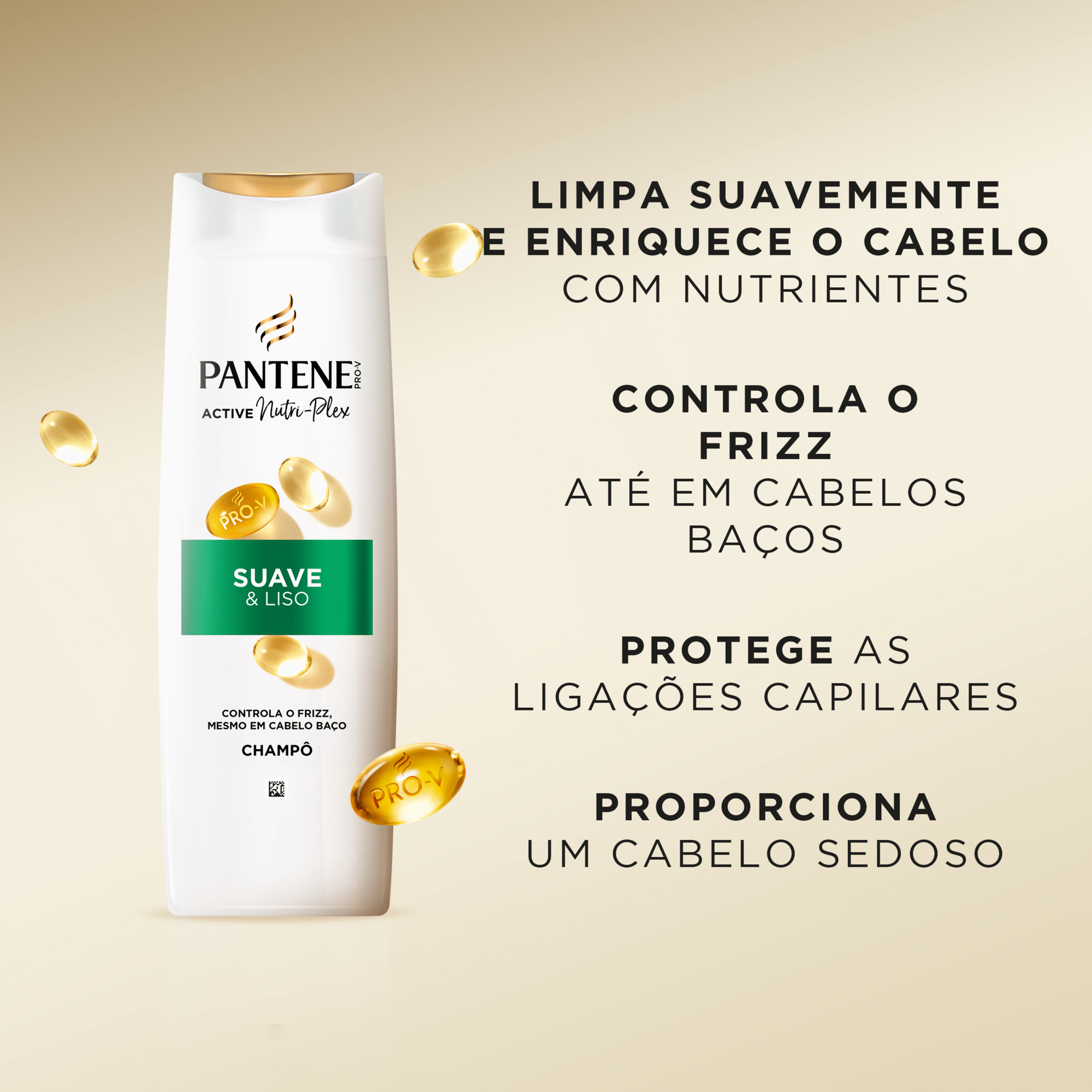 Champ&ocirc; Nutri Pro-V Liso e Sedoso 3 em 1 Pantene