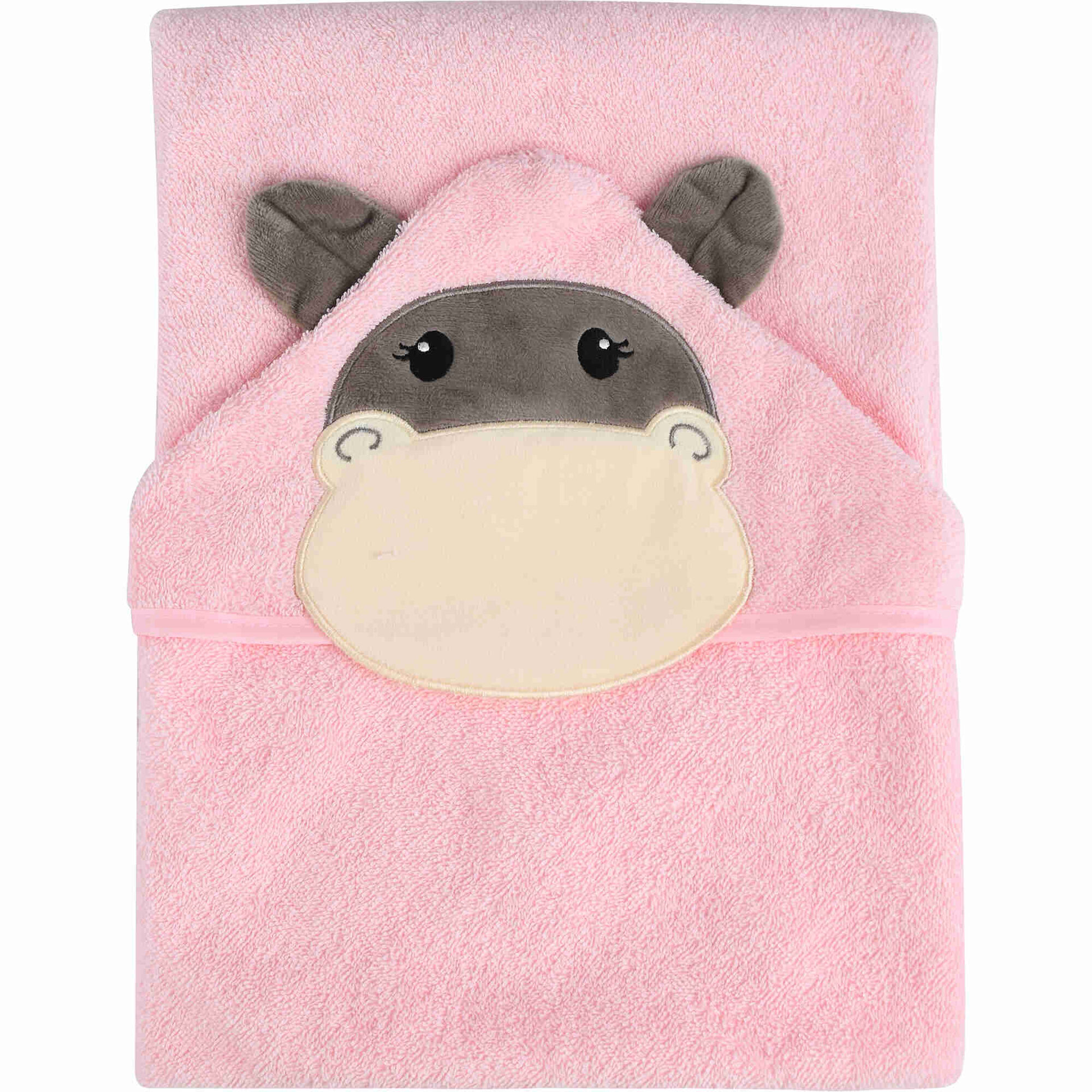 Toalha de Banho Capuz 80x80cm Hipop&oacute;tamo Happy Bear