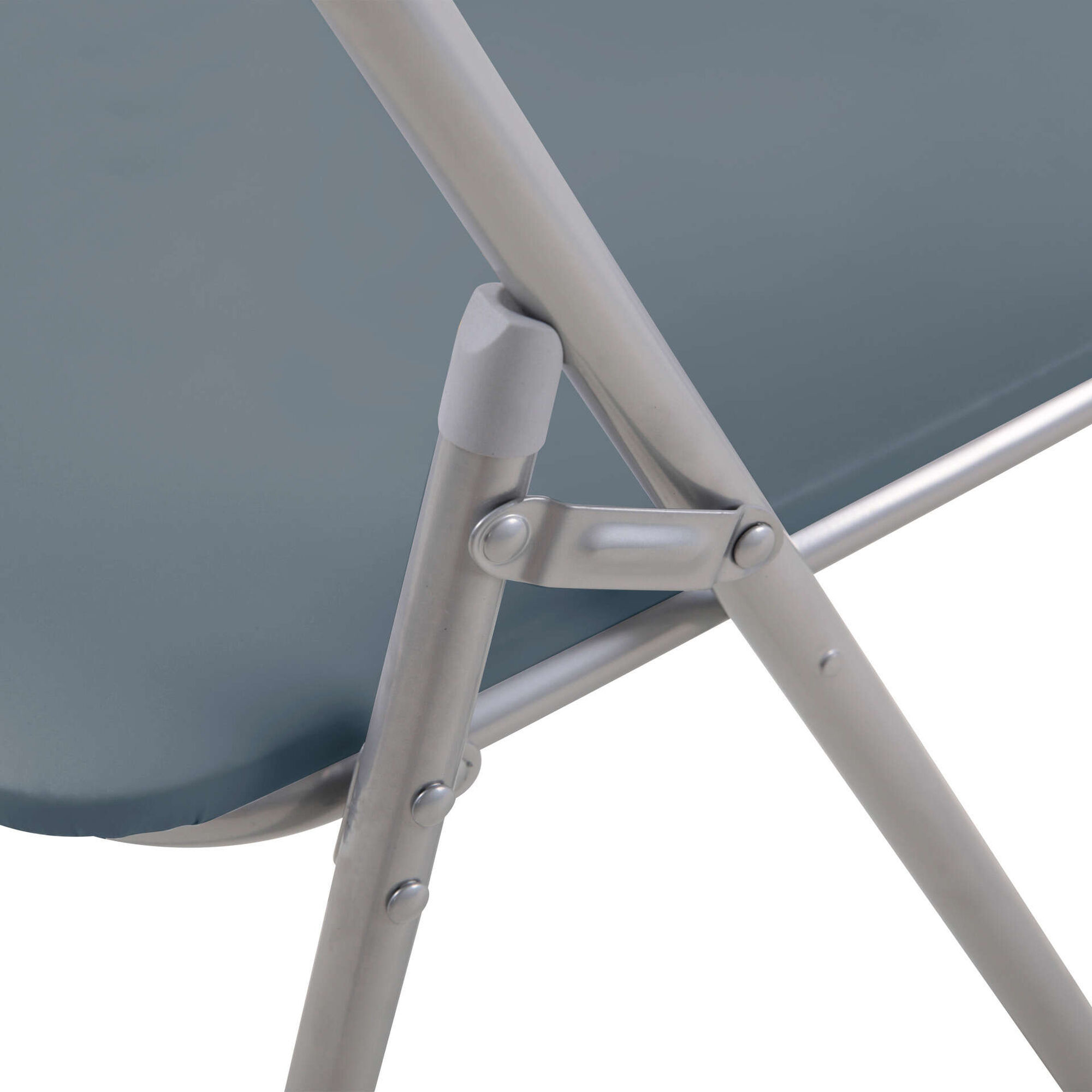 Cadeira Dobrável Almofadada Cinza