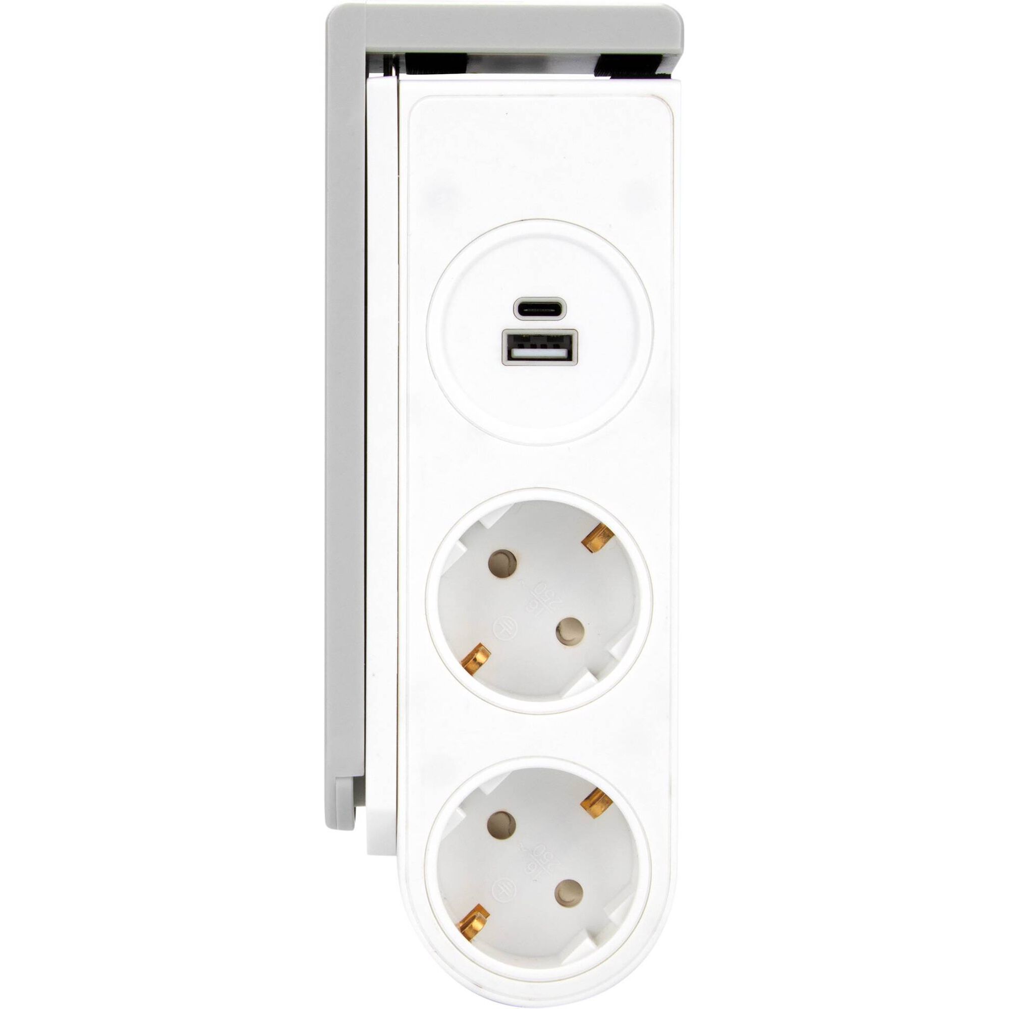 Bloco Clip 2 Tomadas com USB 1,5m Branco Boost