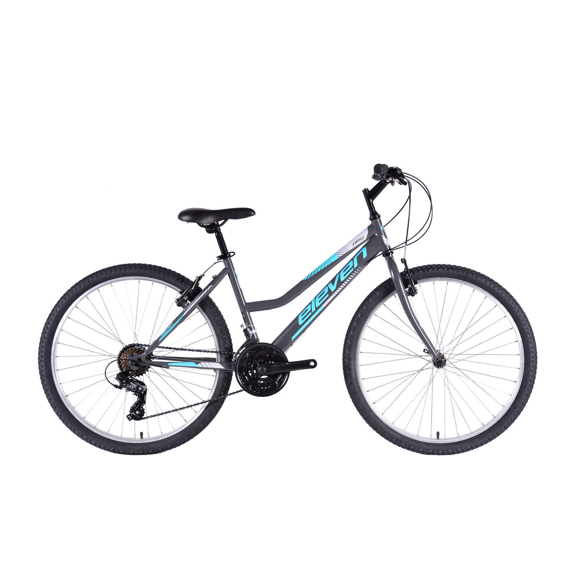 Bicicleta Adulto Roda 26'' 21V Play Cinza Escuro