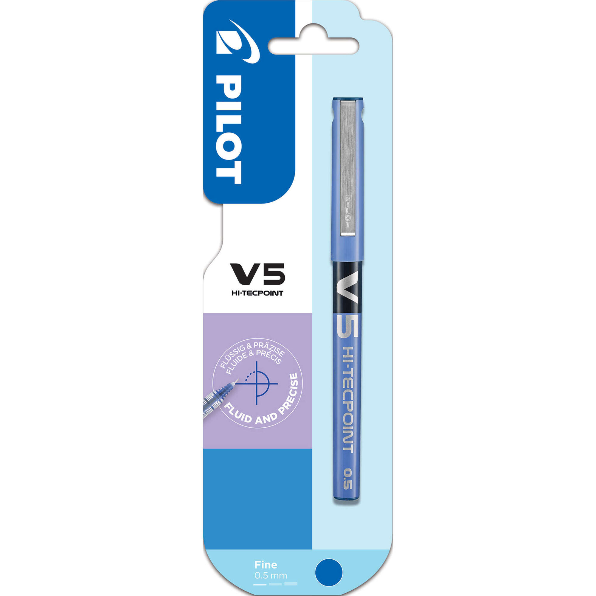 Roller de Tinta Gel V5 Hi-Techpoint 0,5mm Azul Pilot