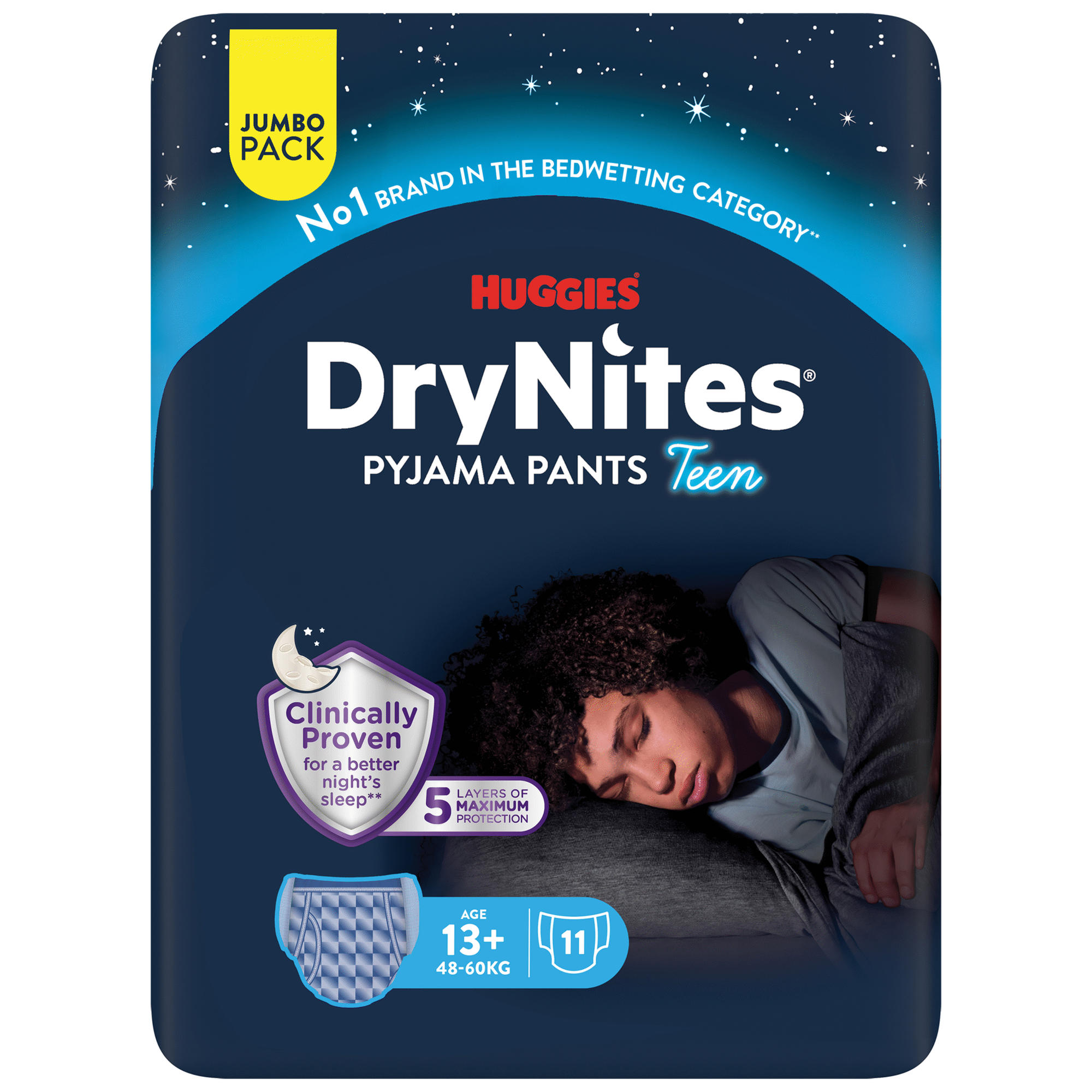 Fraldas Cueca DryNites Menino 48-60kg 13+ Anos Huggies