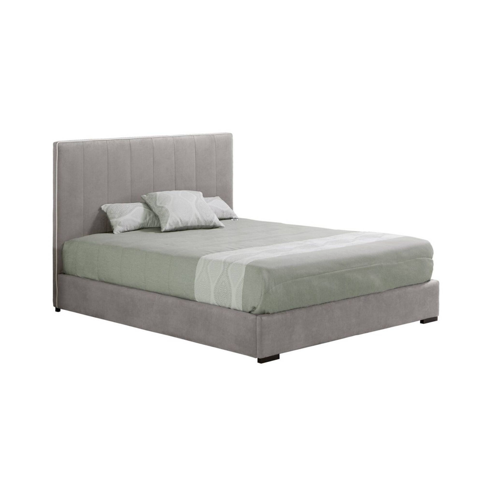 Cama Estofada 140x195 Cinza Taylor