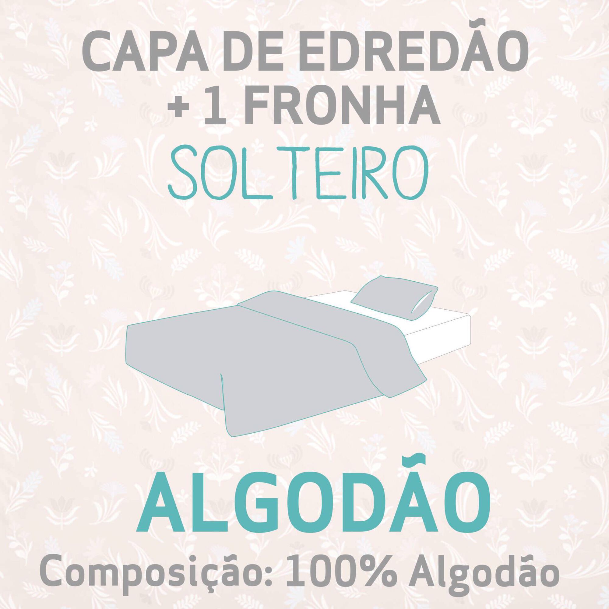 Conjunto Capa Edredão Algodão Plantópia