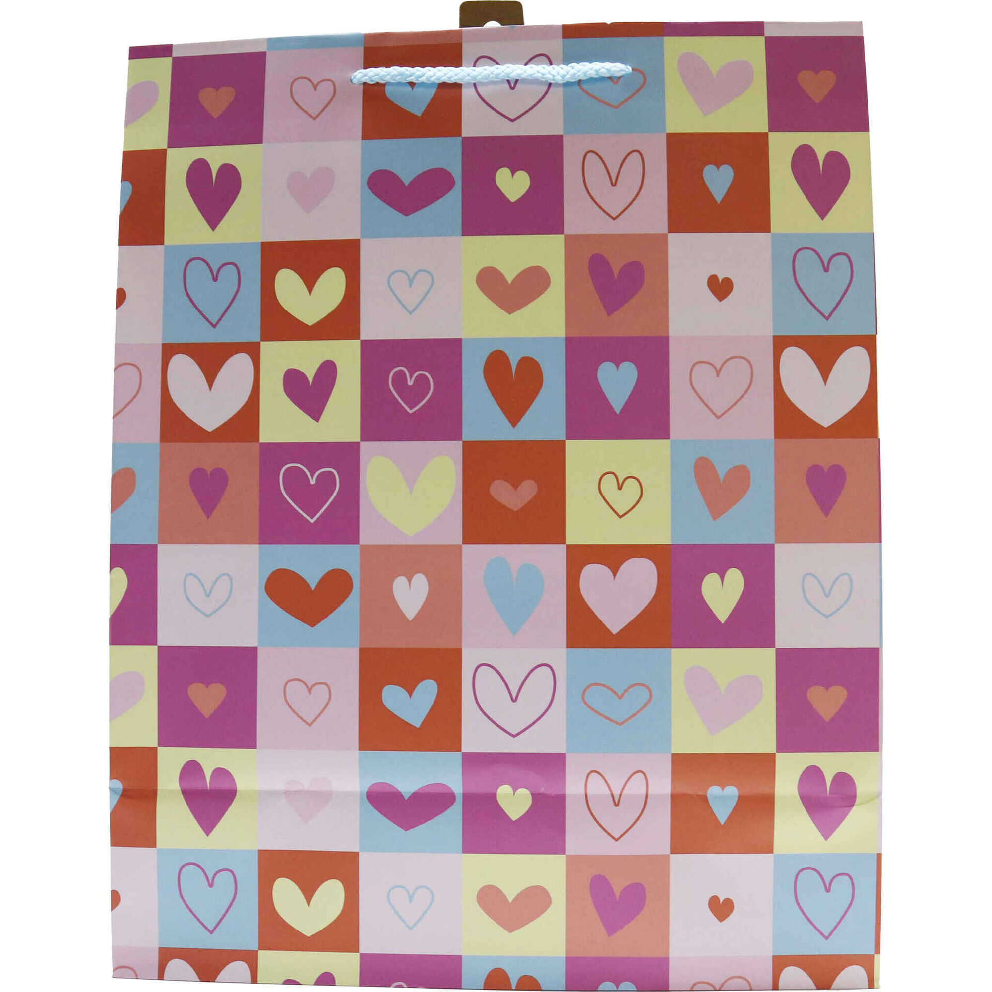 Saco para Presentes Color Hearts 27x22x12cm Note!